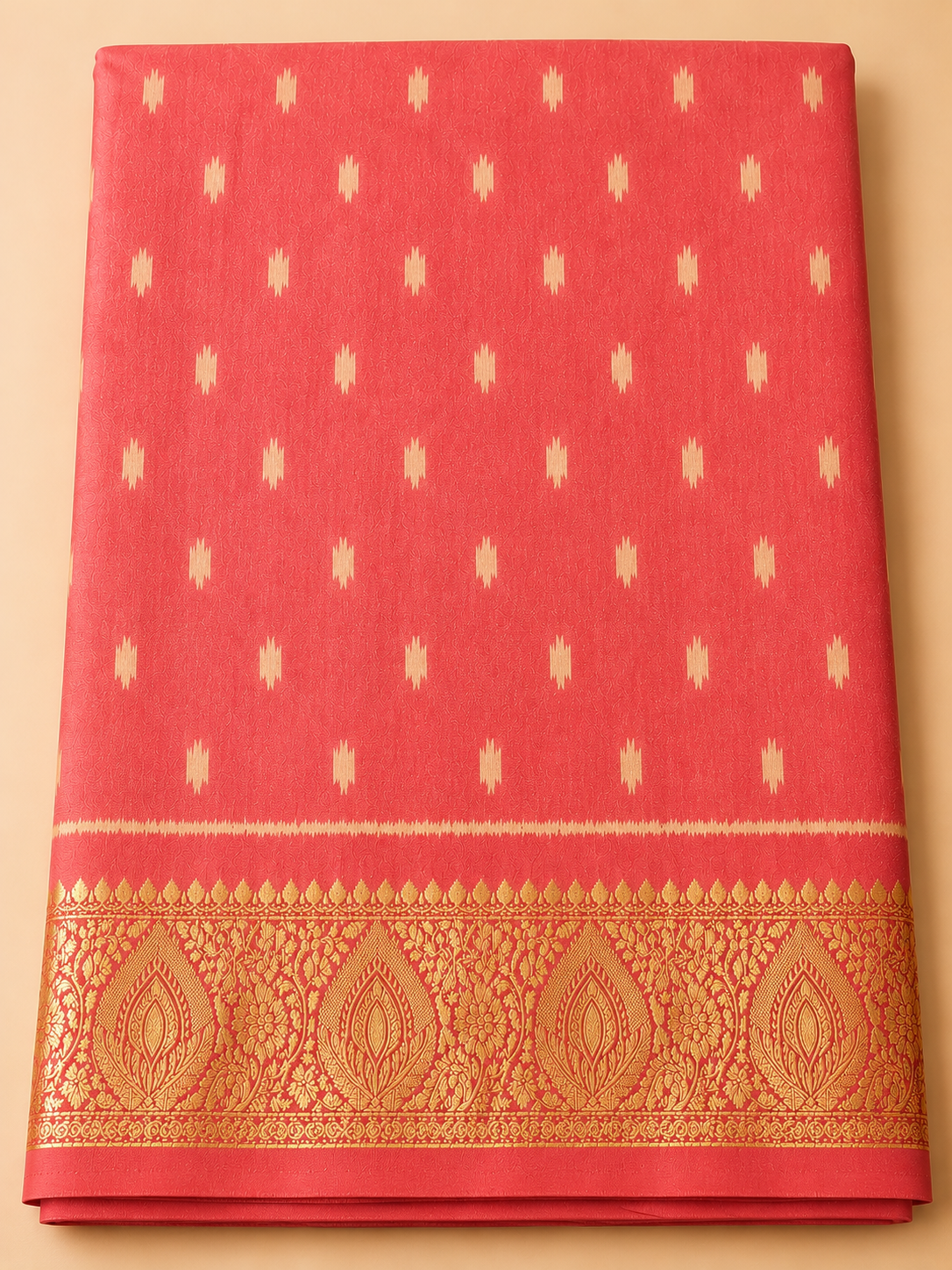 Rangriti Patola Silk Saree with Designer Blouse (Gajri)