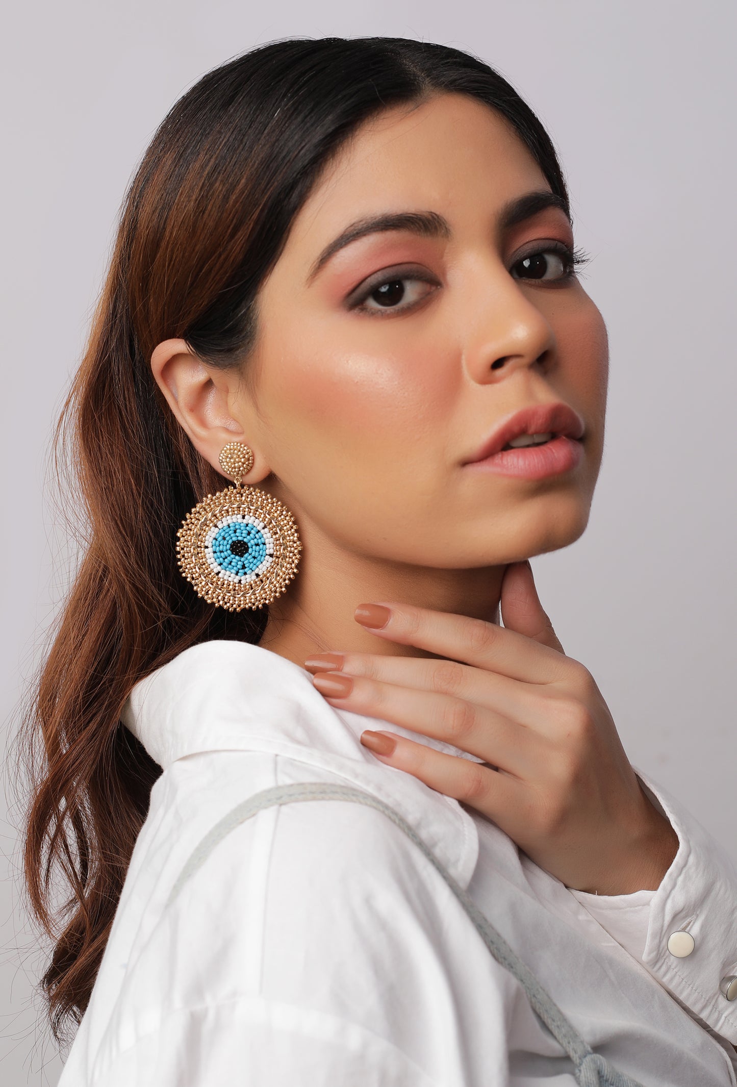 The Ocean Blue Acron Beaded Earrings