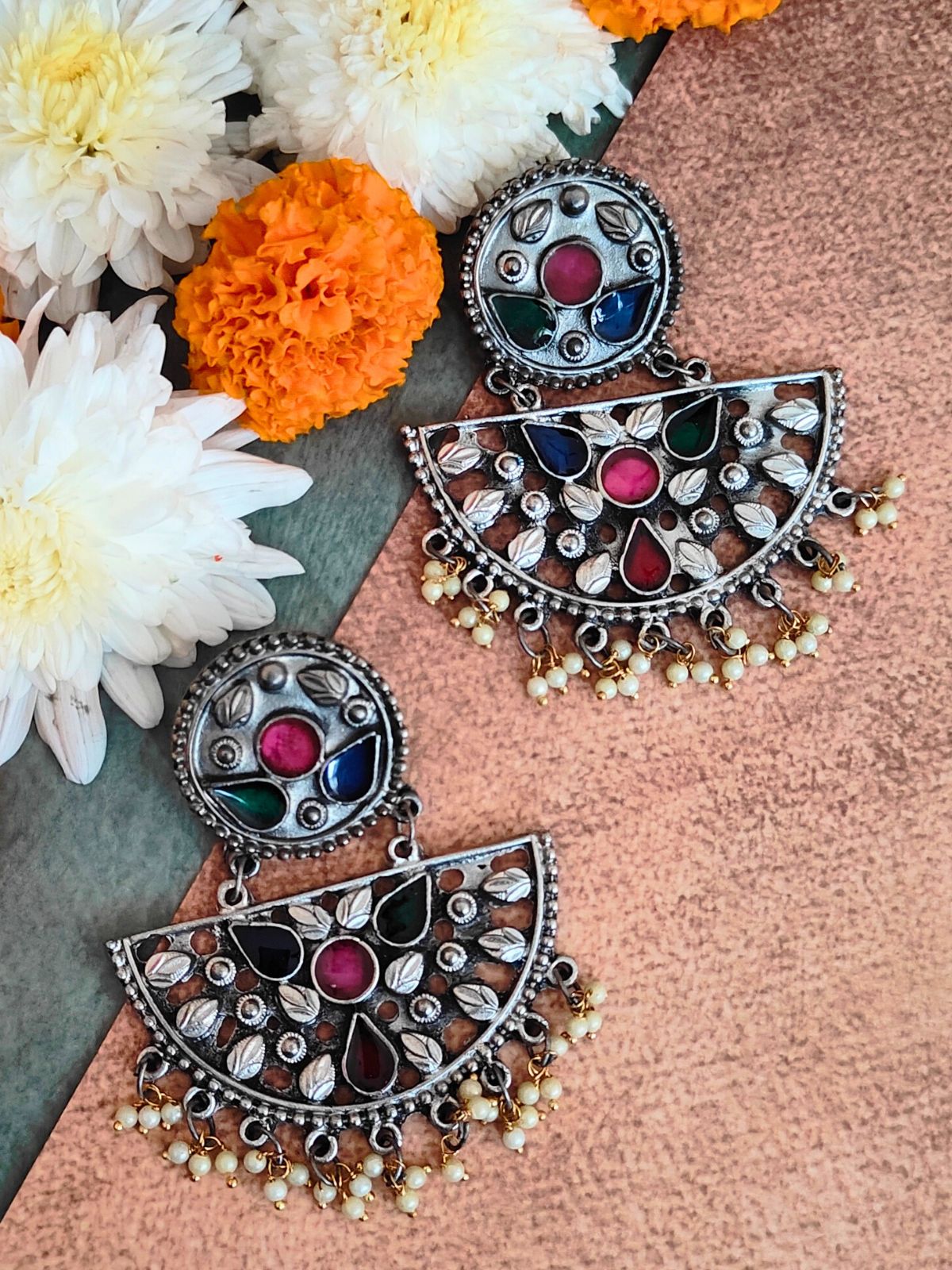 The Manohari Meenakari Earrings