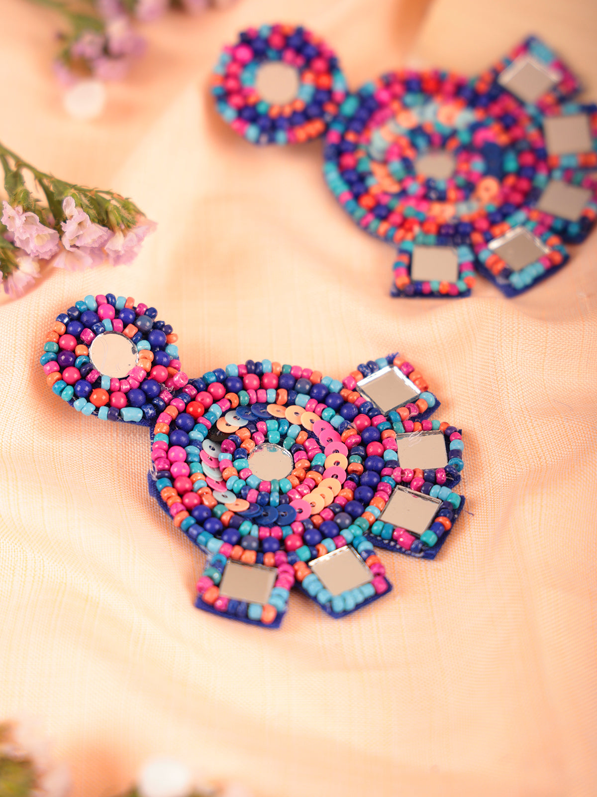The Glossy Coral Abundance Earrings in Multicolor