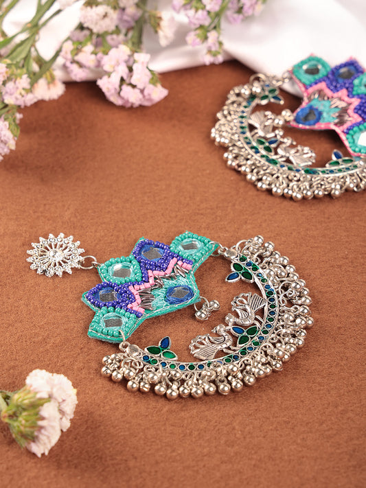 Aviara Elegance Jhumka in shades of blue