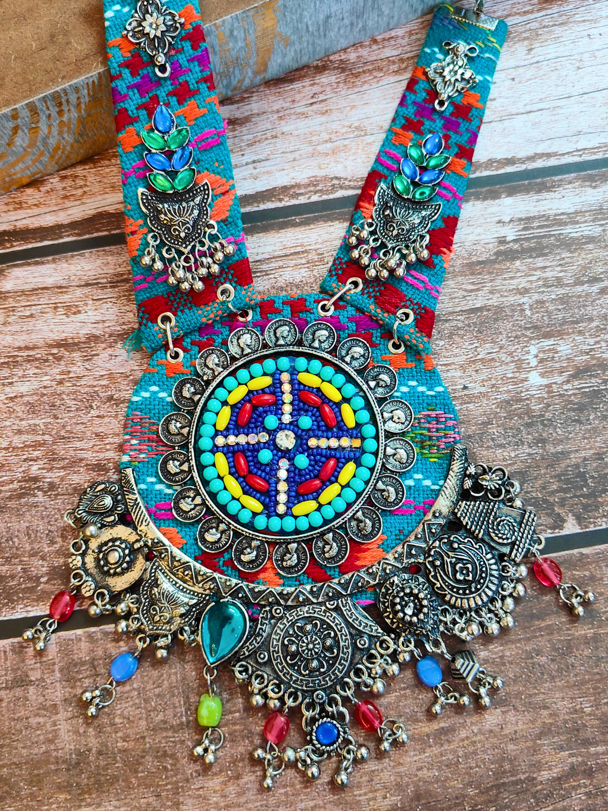 The Skittle Boho Necklace in Green