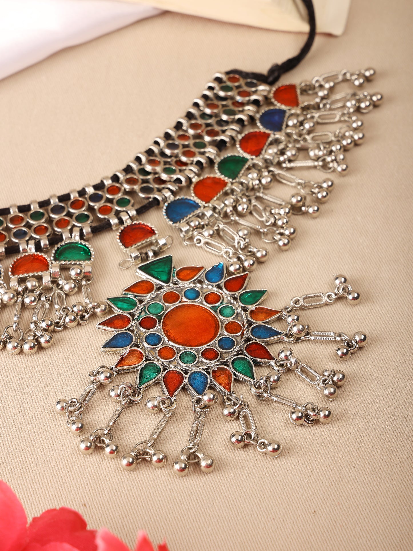 The Divine Surya Kiran Necklace in Multicolor
