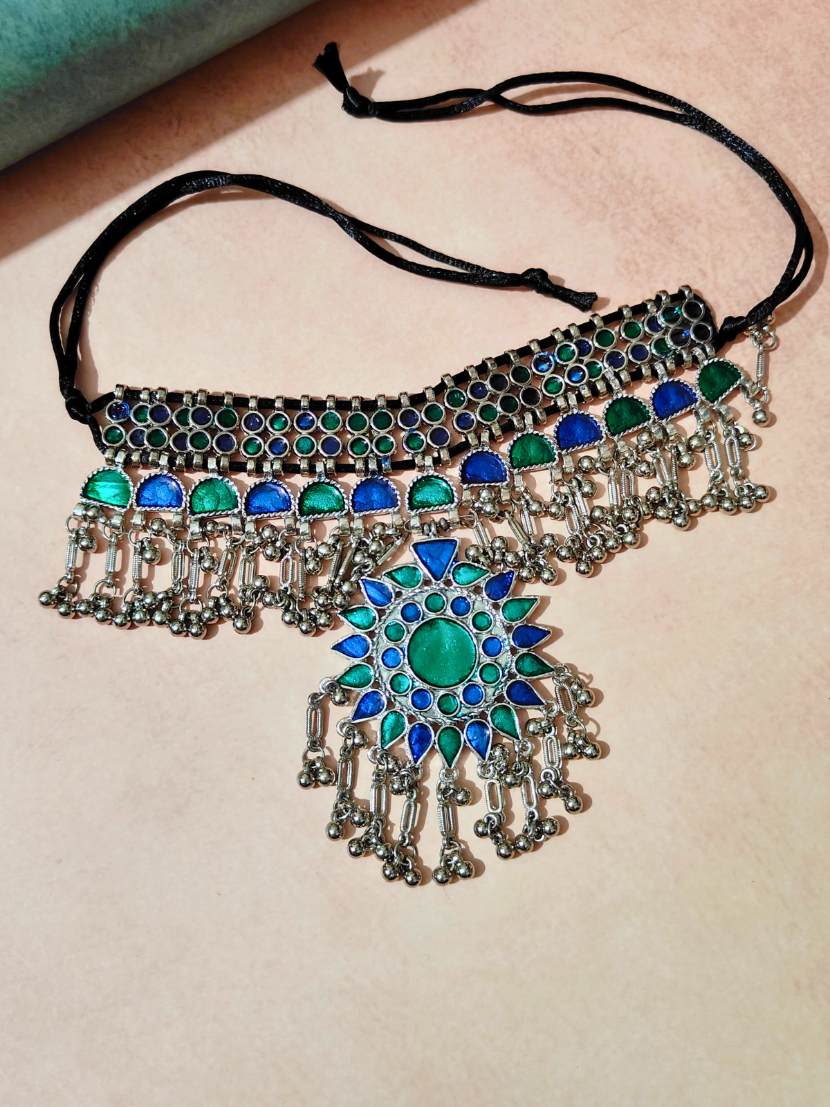 The Divine Surya Kiran Necklace in Shades of Blue