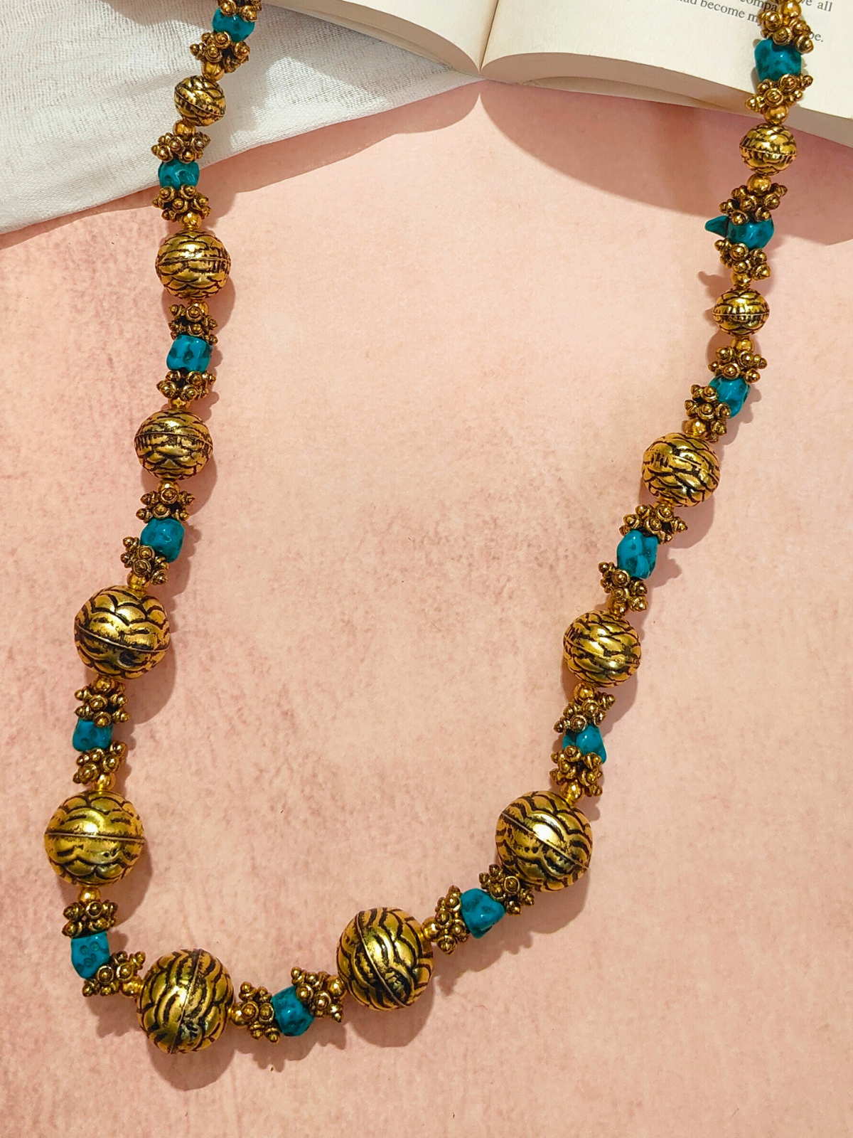 The Replenished Aparajita Necklace with Blue Beads