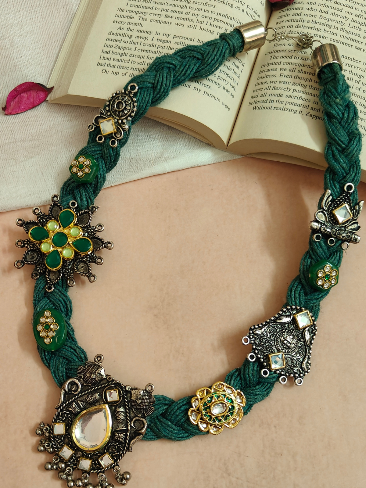 The Green Mellow Jute Necklace