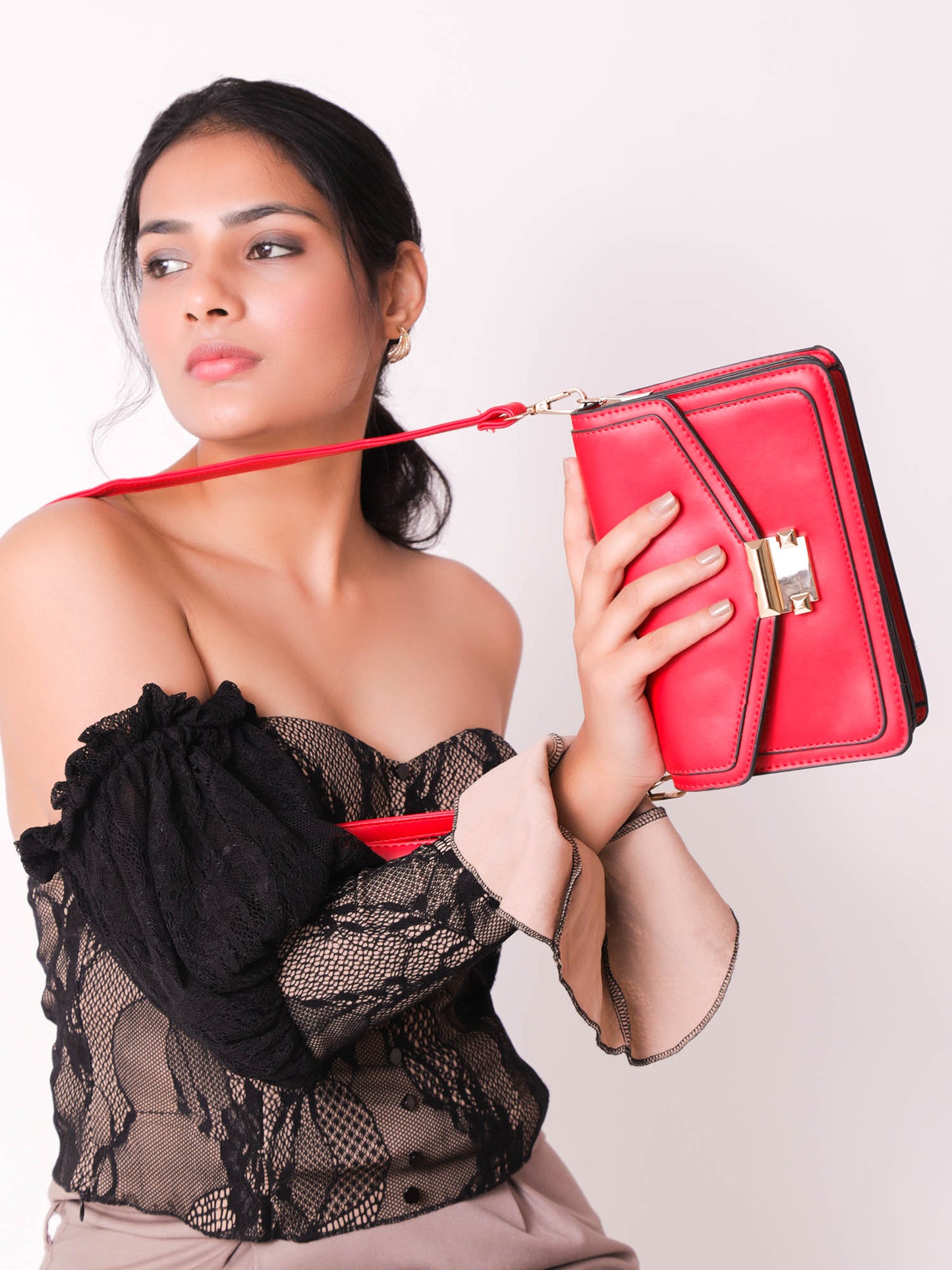 The Sassy Envelope Red Sling Bag