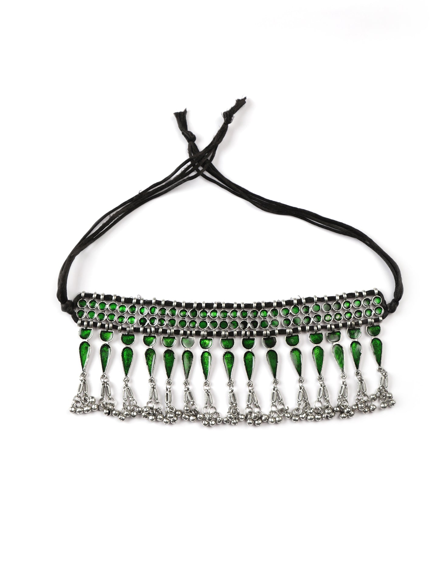 The Admirable Meena Trinky Choker Set in Green