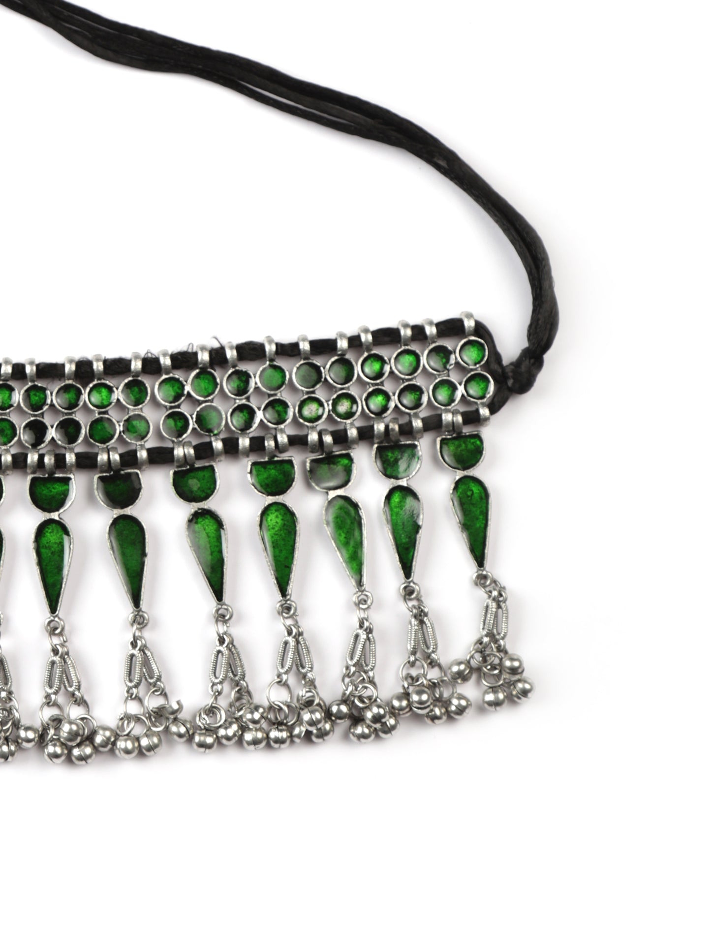 The Admirable Meena Trinky Choker Set in Green