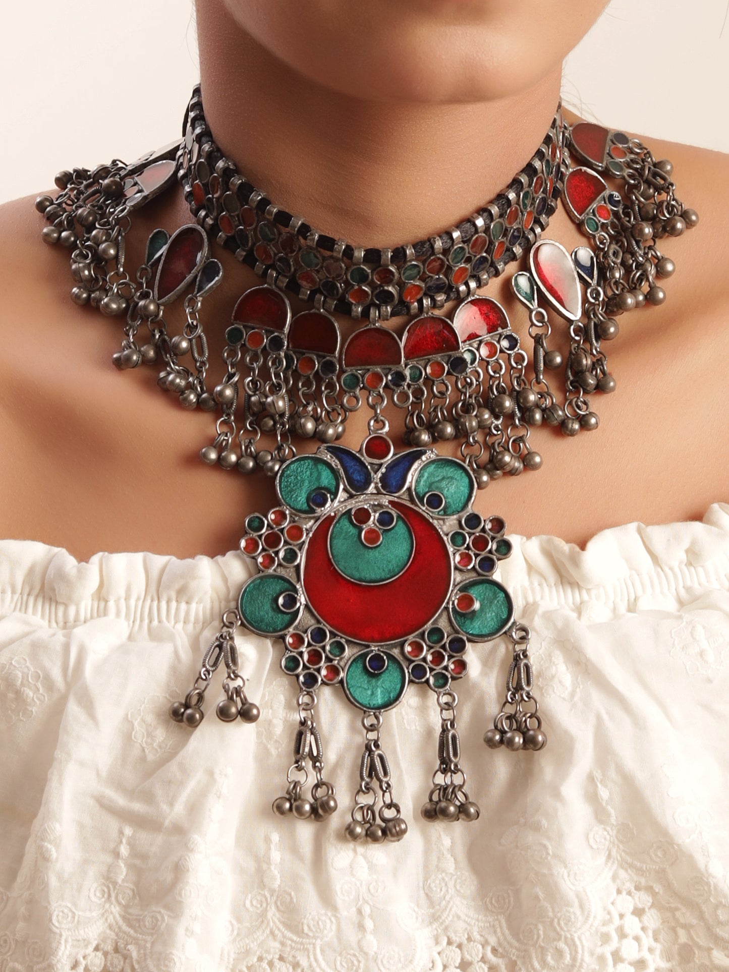 The Colorful Plethora Afghan Necklace