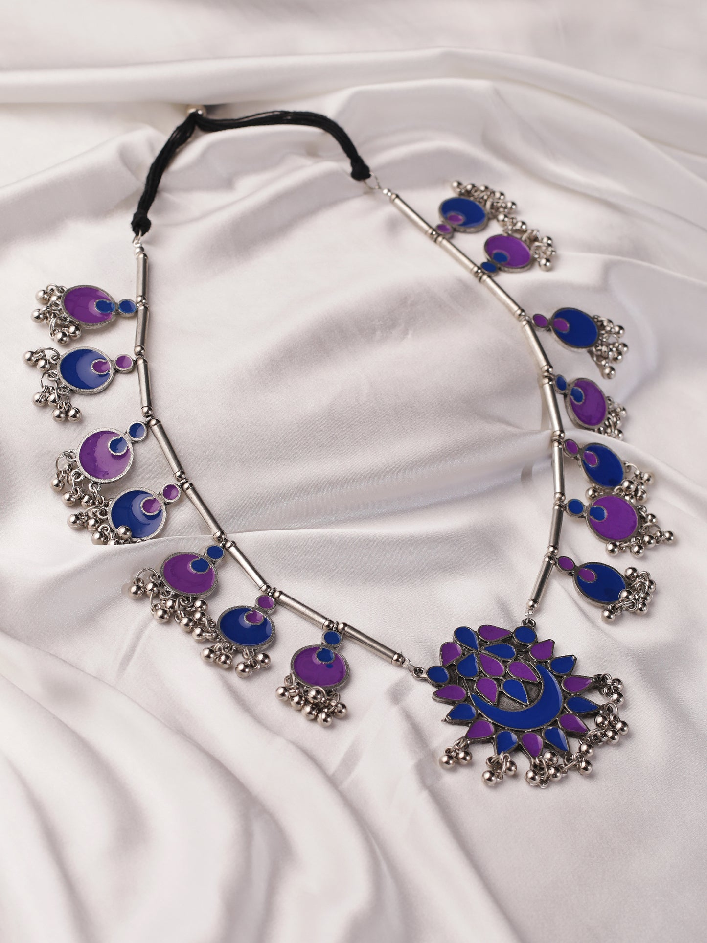 The Auriga Meenakari Necklace in Blue & Purple