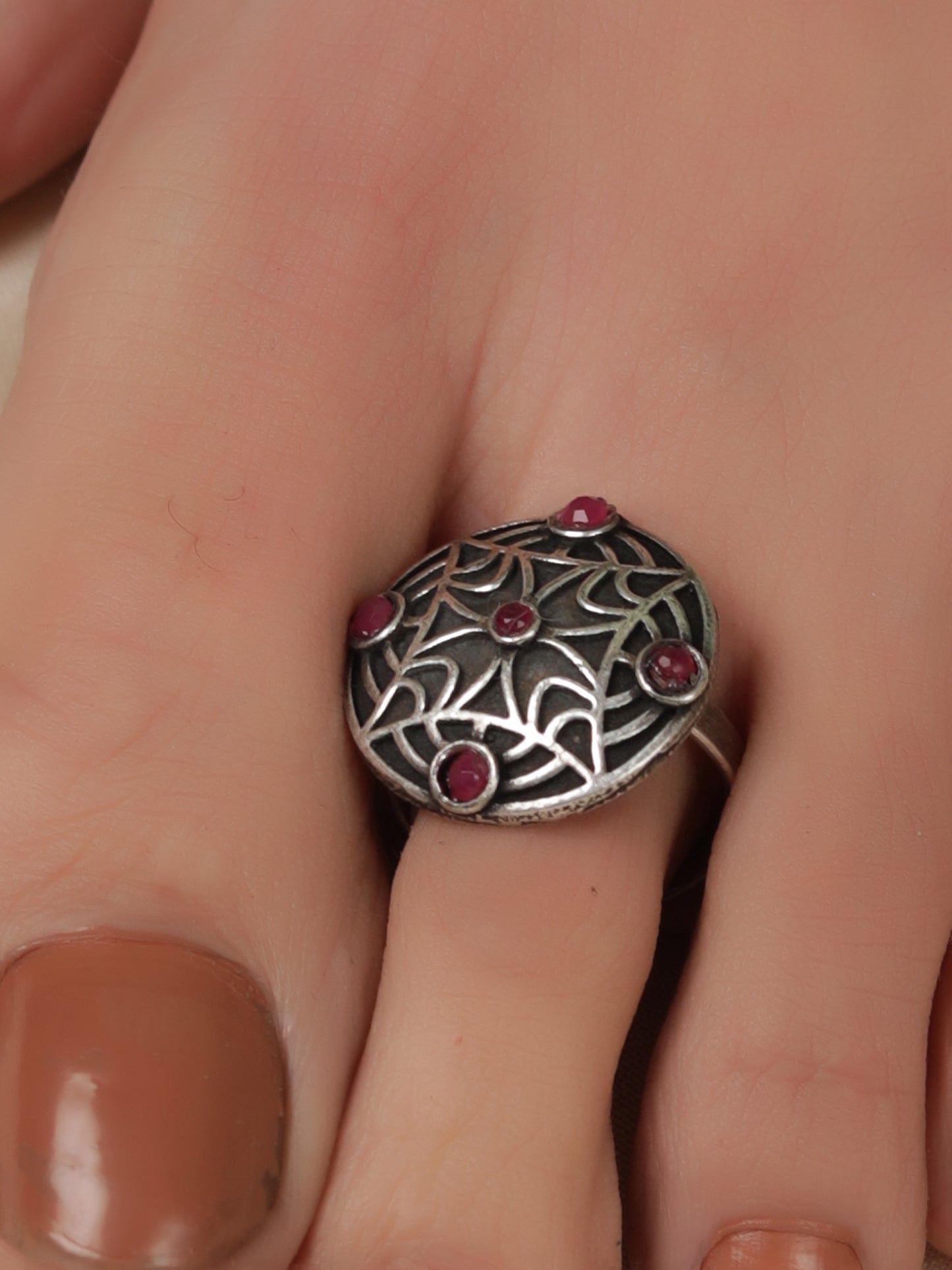 The Quirky Quartz in a Quandry Brass Toe Ring