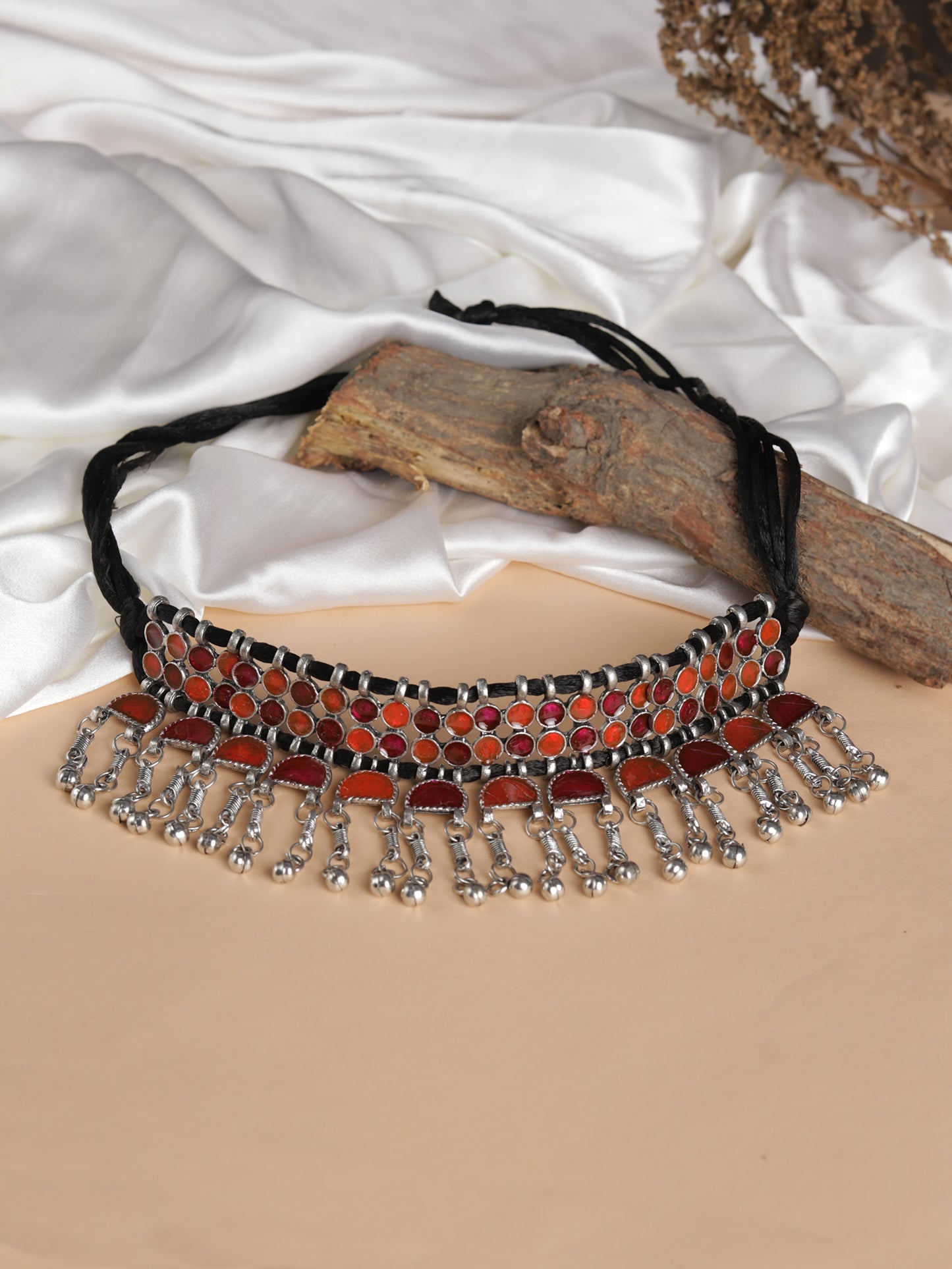 The Starry Constellation Choker in Pink & Orange