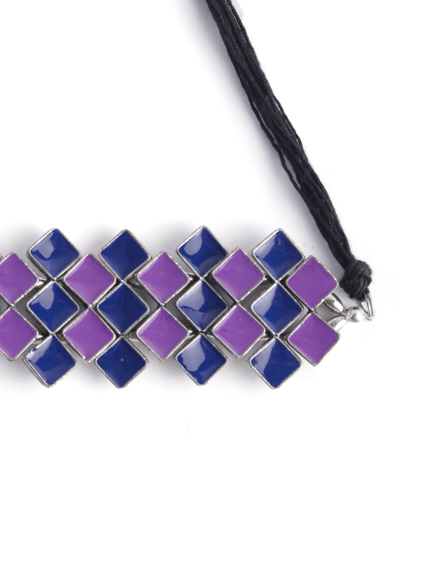 The Aquila Meena Choker Set in Blue & Purple