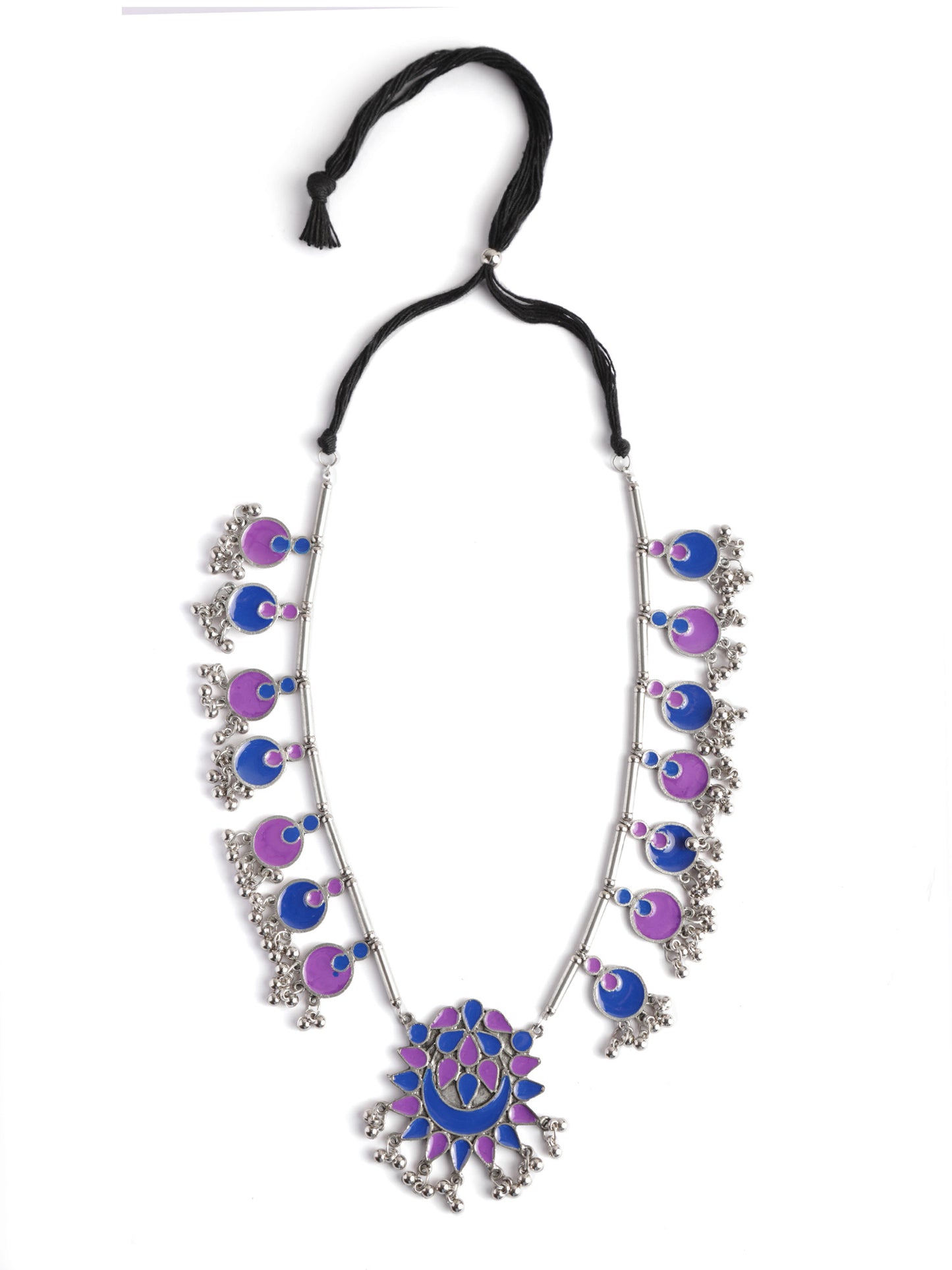 The Auriga Meenakari Necklace in Blue & Purple