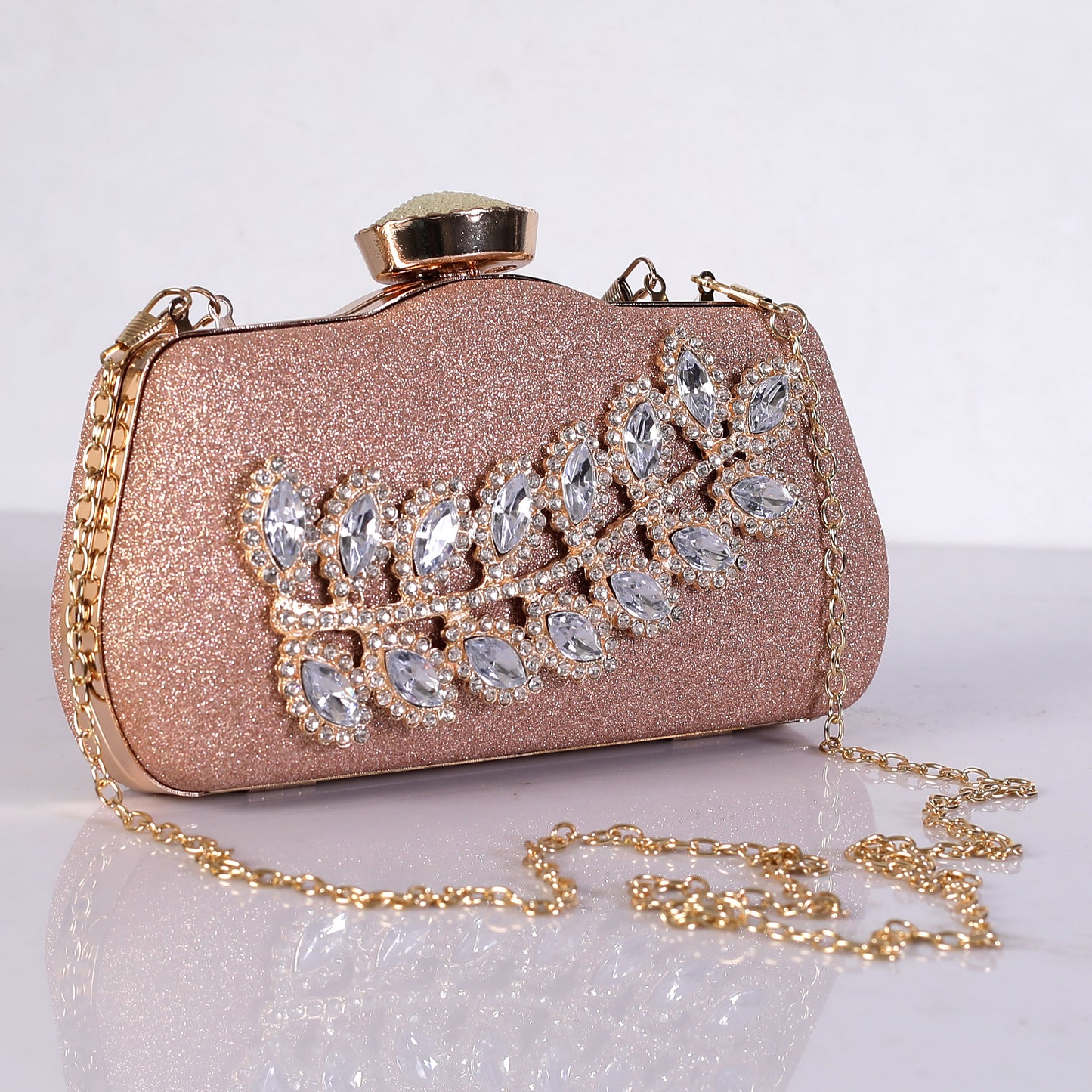 The Champagne Gleamy Sea Bed Clutch