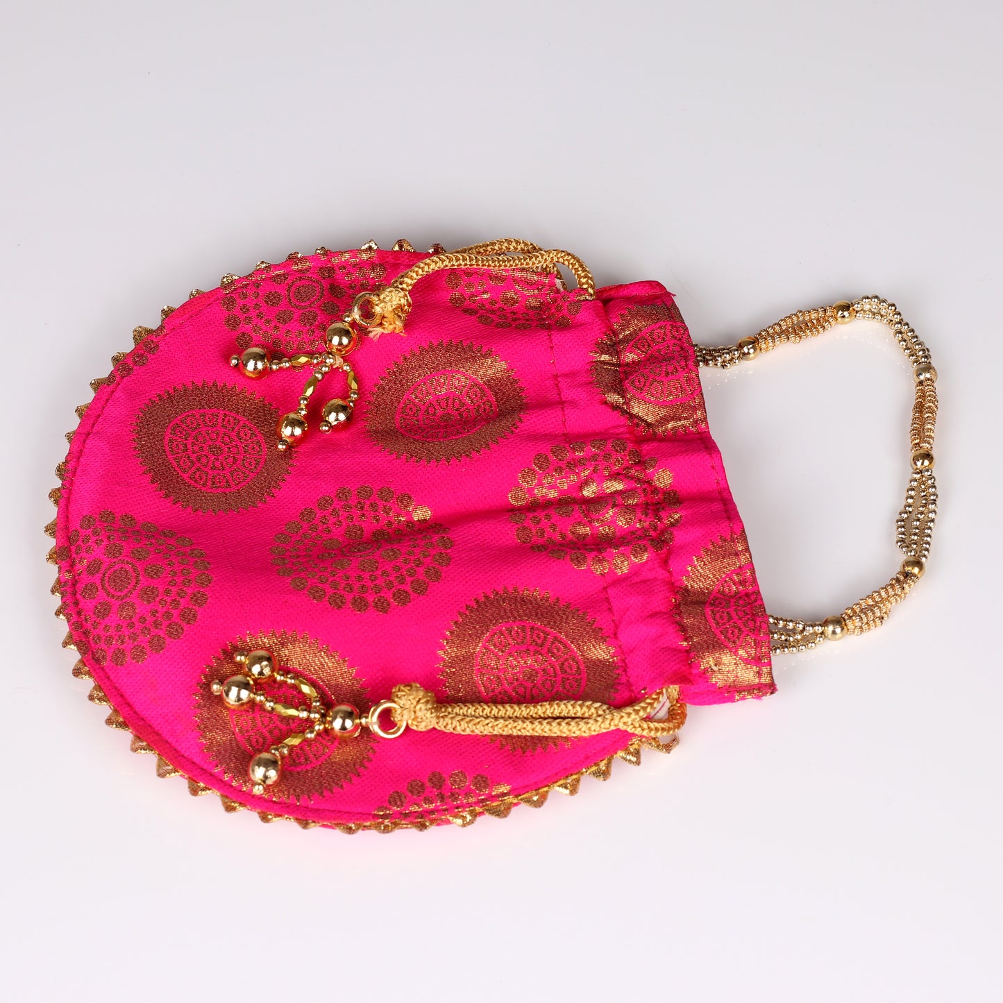 The Magenta Alpana Brocade Potli