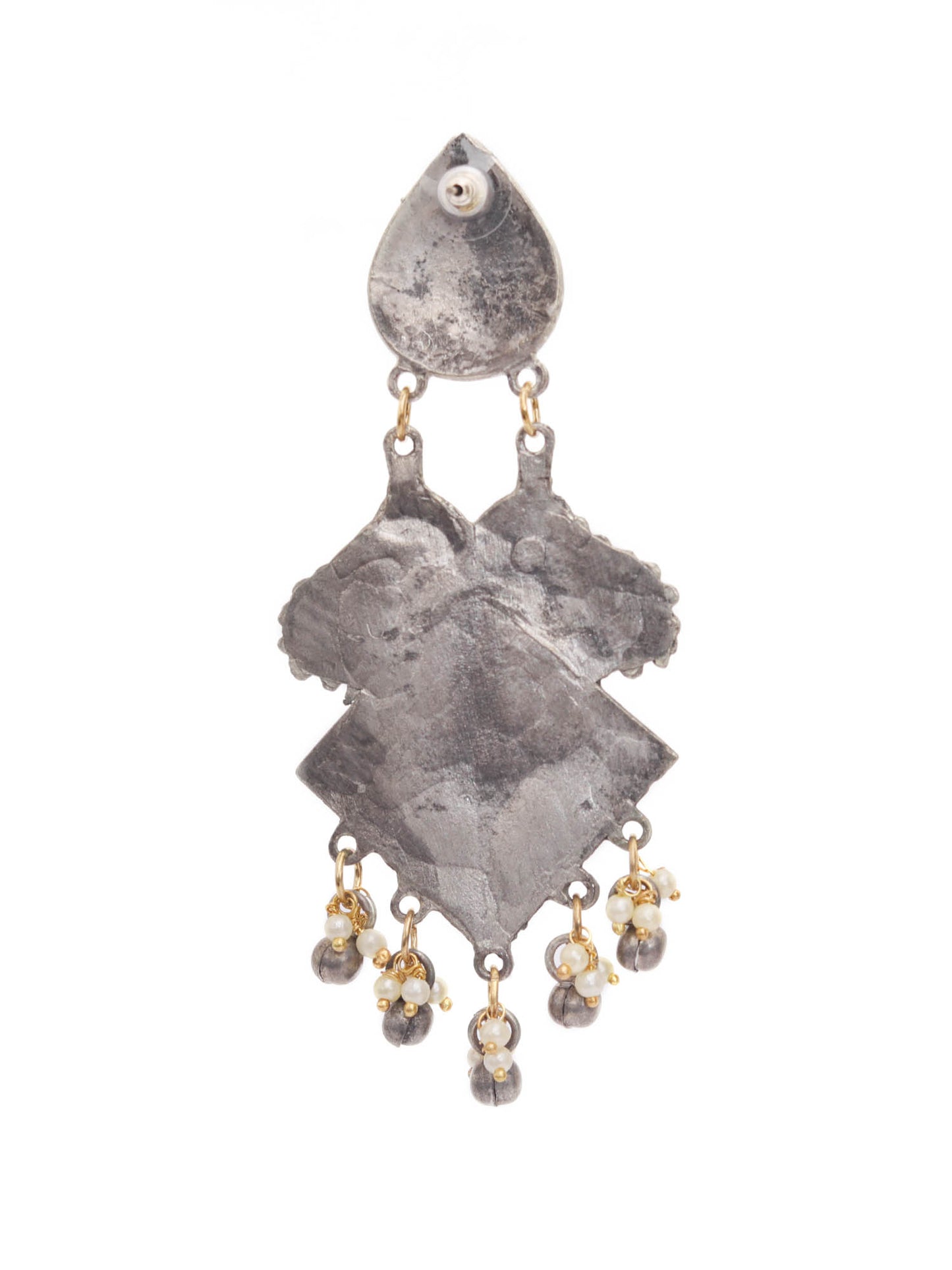 The Red & Green Stone Artistry Earrings