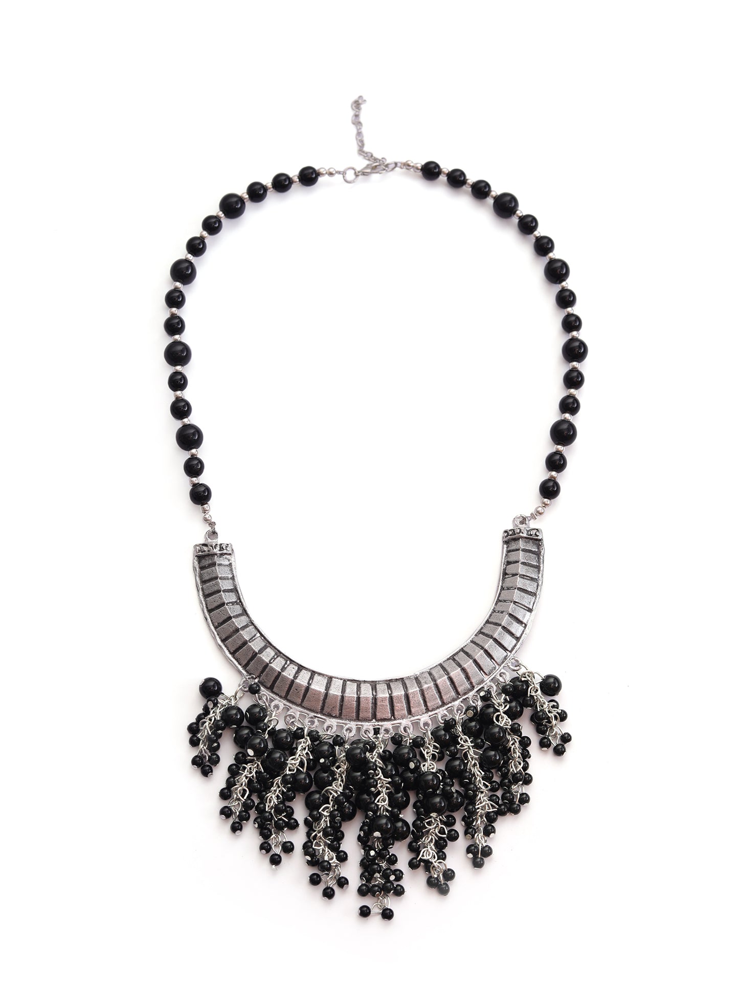 The Hasli Black Beaded Panicle Necklace