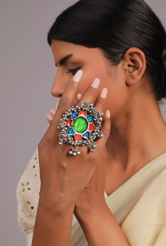 The Mandana Trinklet Meena Ring