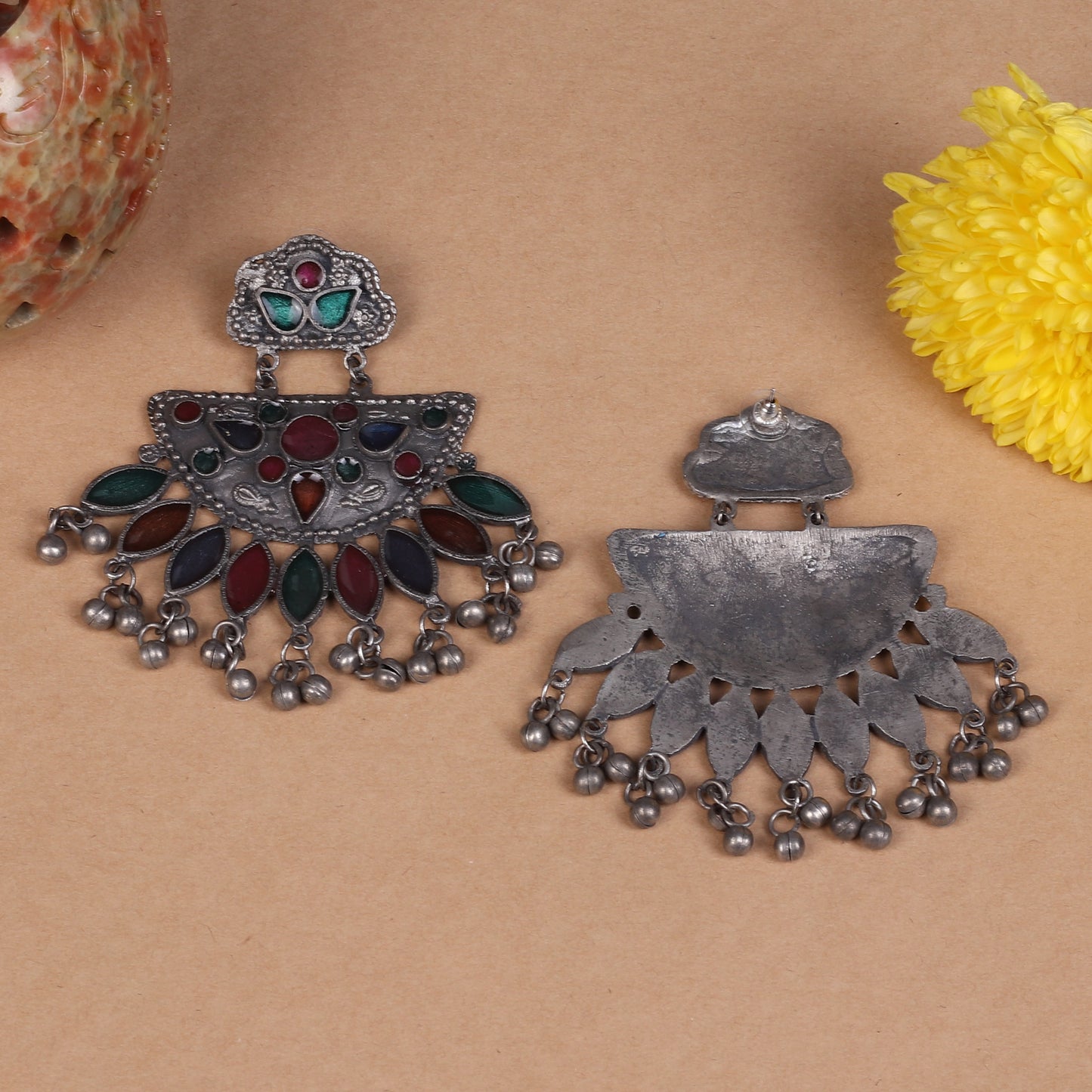 The Earthy Chand Meenakari Earrings