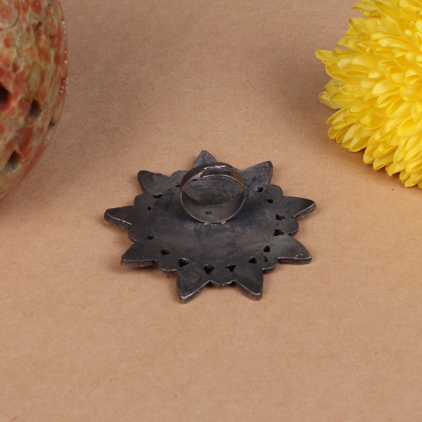 The Energetic Shield Afghani Adjustable Ring