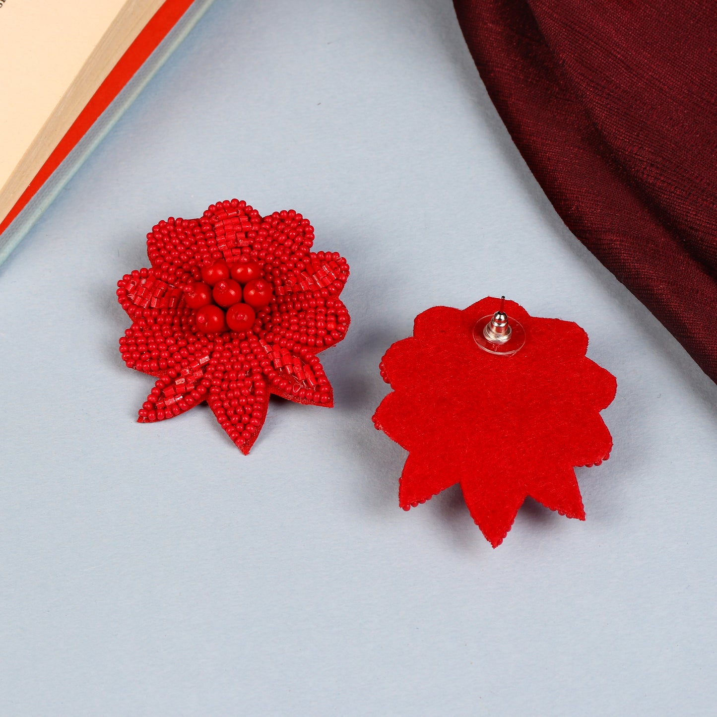 The Locust Necklace Set in Red