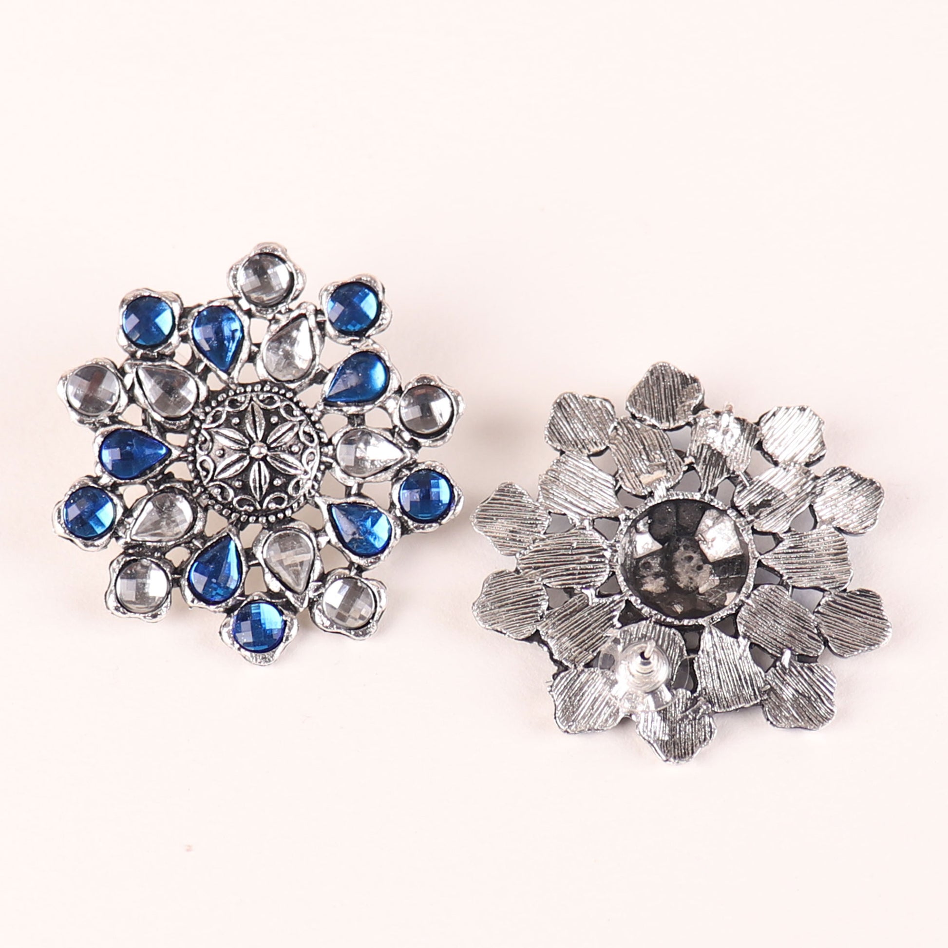 Earrings,The Pearl Hive Studs in Blue - Cippele Multi Store