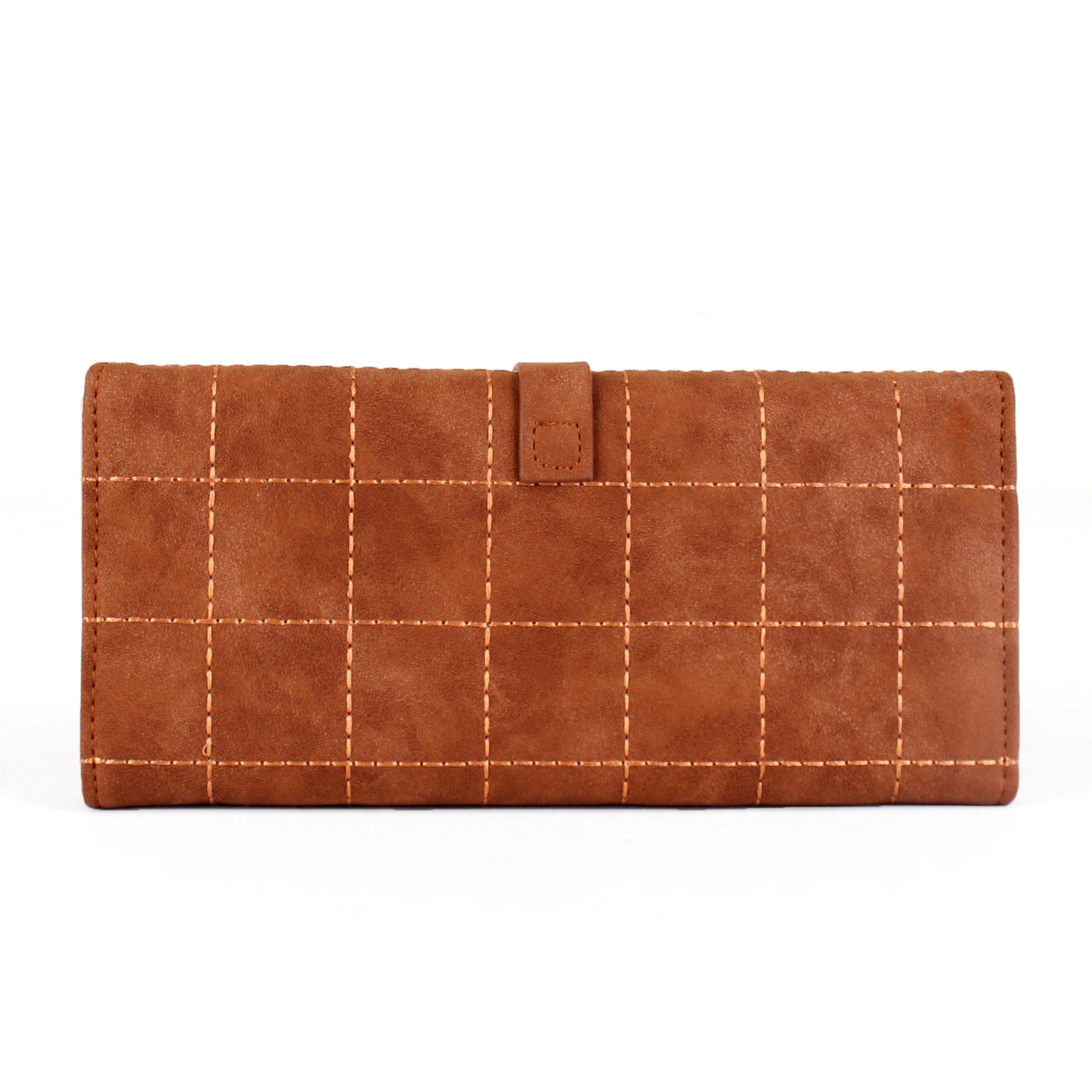 The Boxy Clamped Wallet in Brown