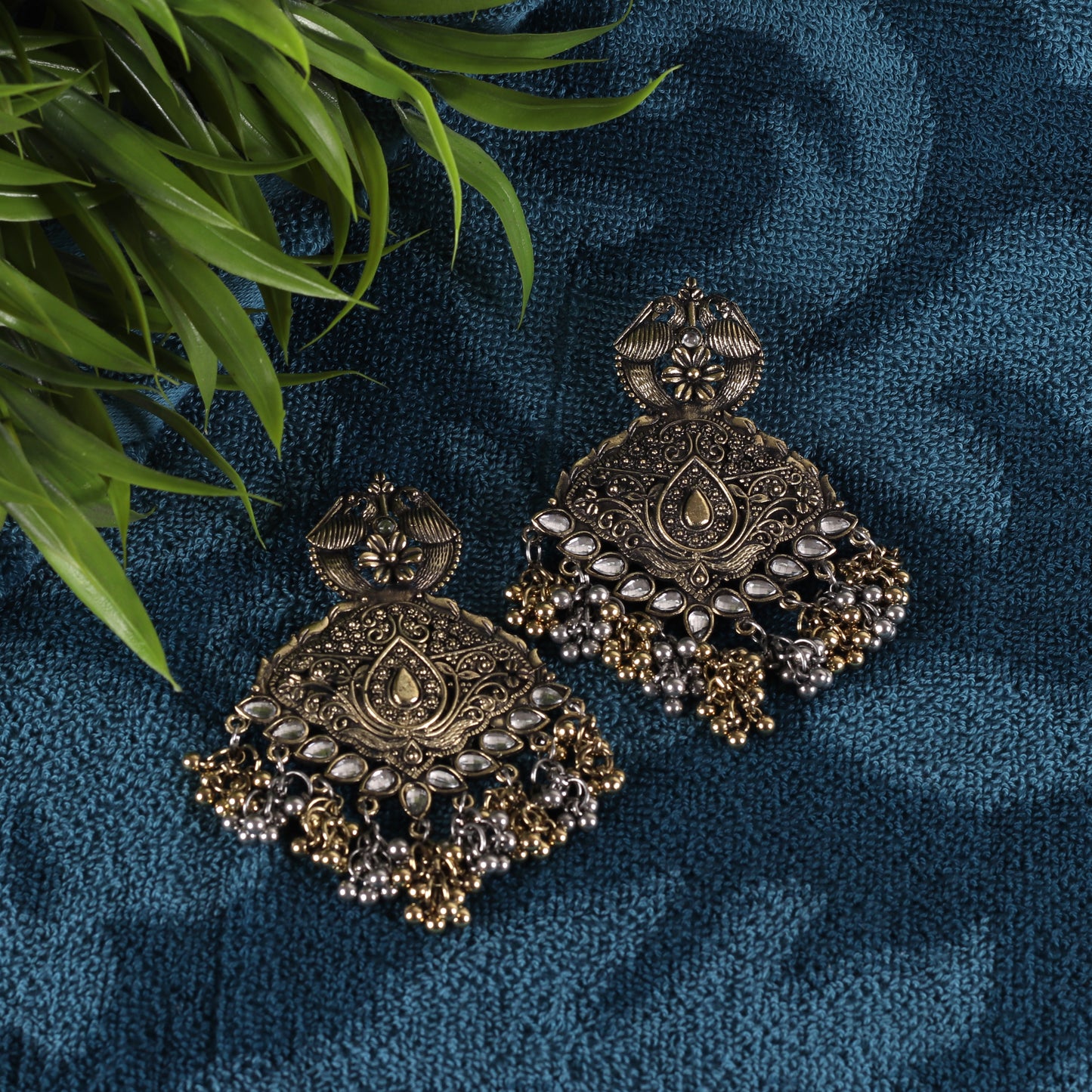 Dual Tone Ethnic Designer Earrings