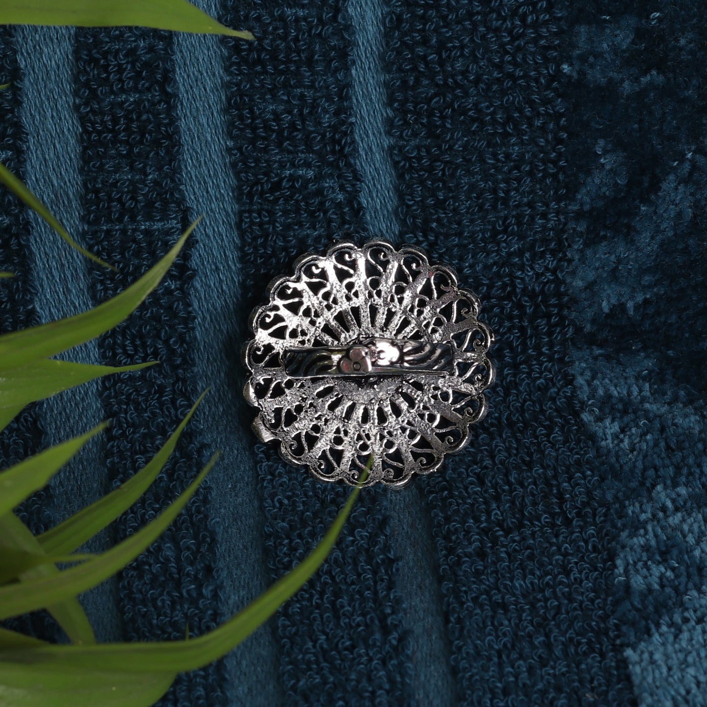 Silver & Red Vintage Ring