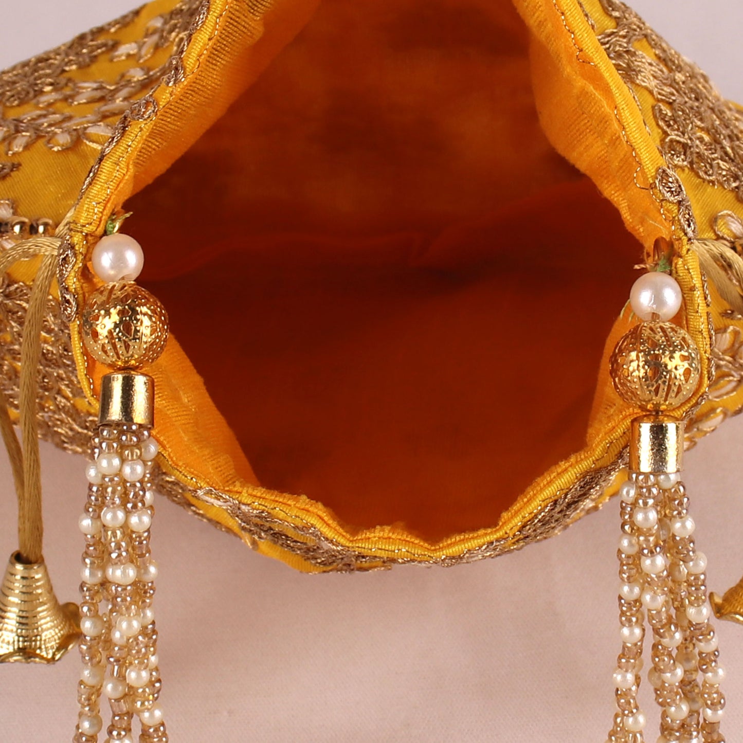Potli,The Golden Amulet Yellow Potli - Cippele Multi Store