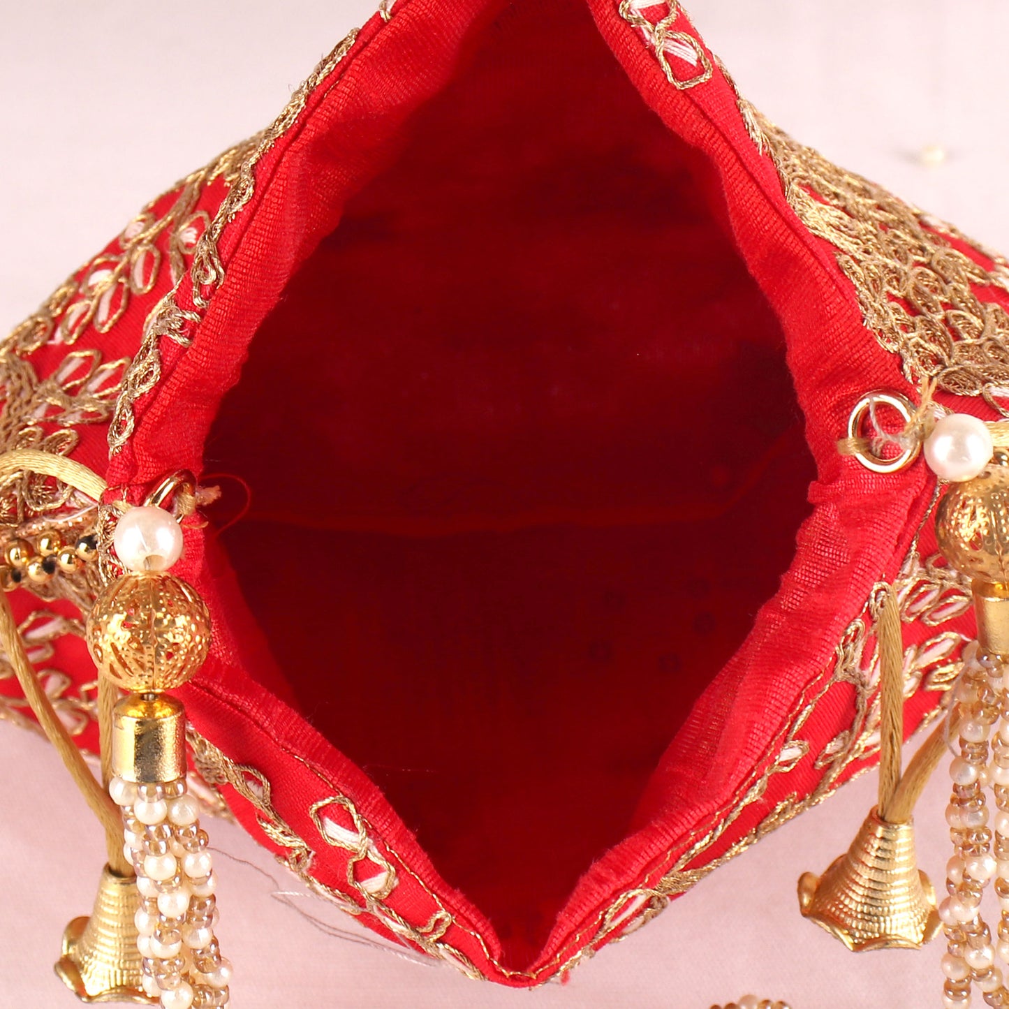 Potli,The Golden Amulet Red Potli - Cippele Multi Store