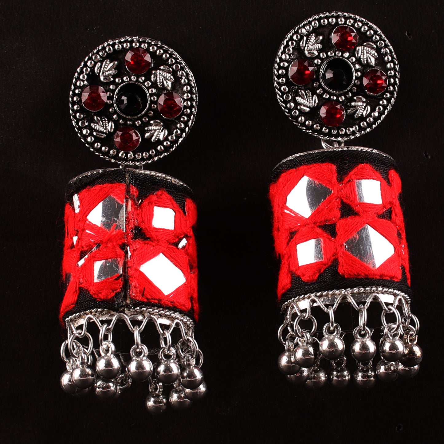 Earrings,The Artwork Earring in Red & Black - Cippele Multi Store