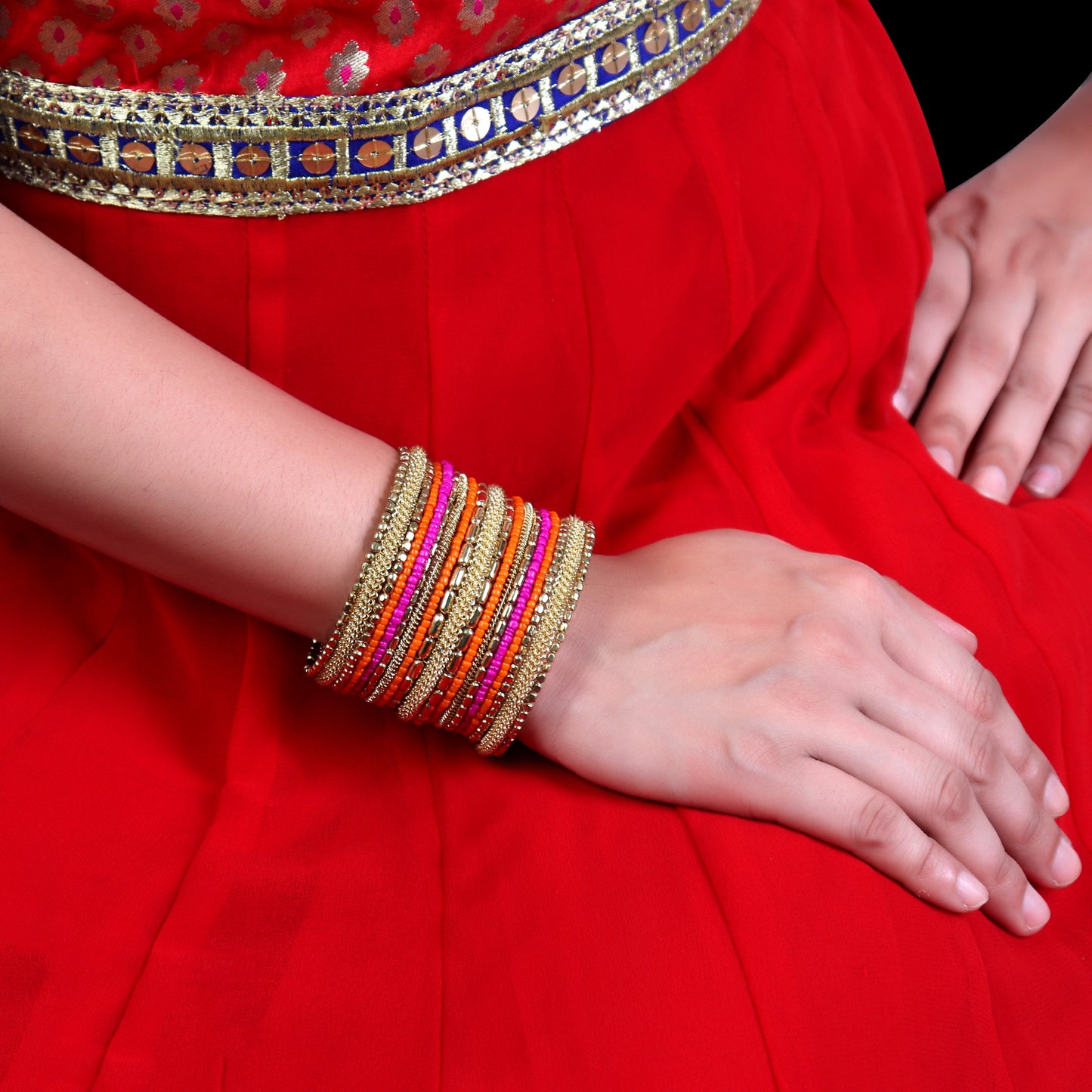 Hand Cuff,Brighten me Beaded Bangle Set - Cippele Multi Store