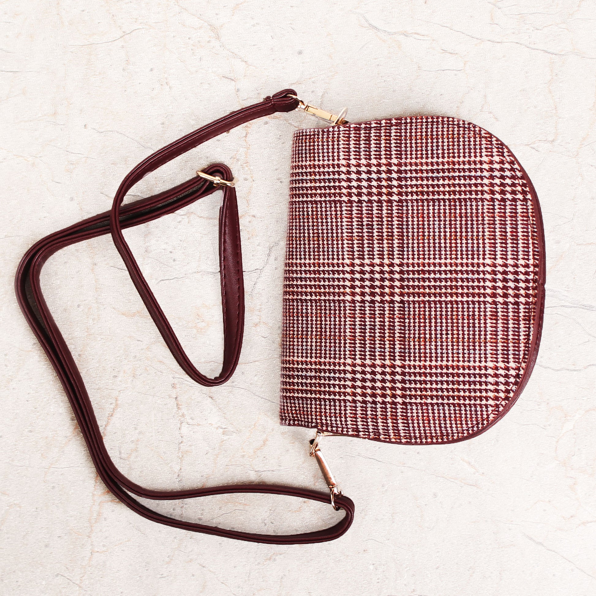 Sling Bag,The Crunchy Checkered Sling Bag - Cippele Multi Store
