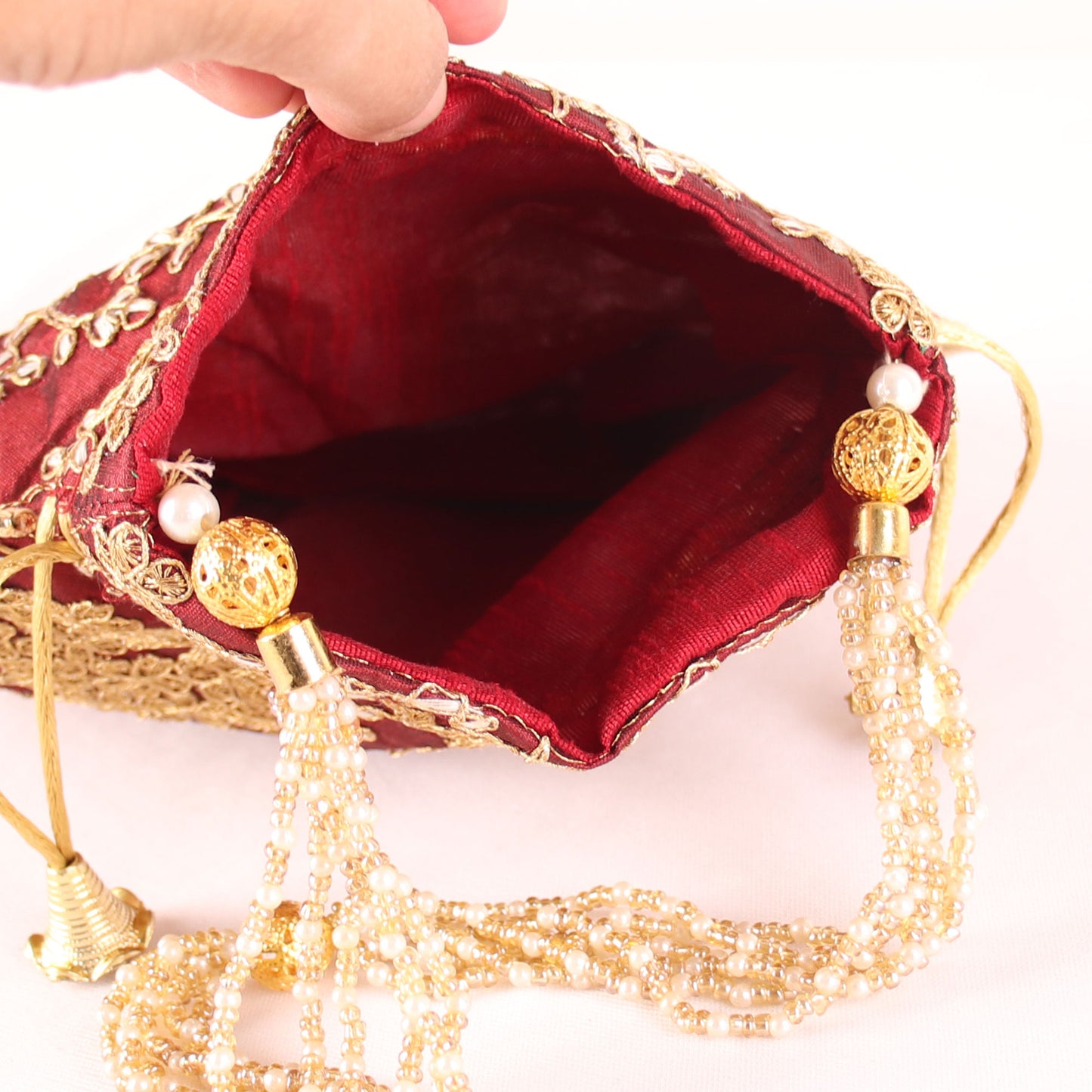 Potli,The Golden Amulet Maroon Potli - Cippele Multi Store