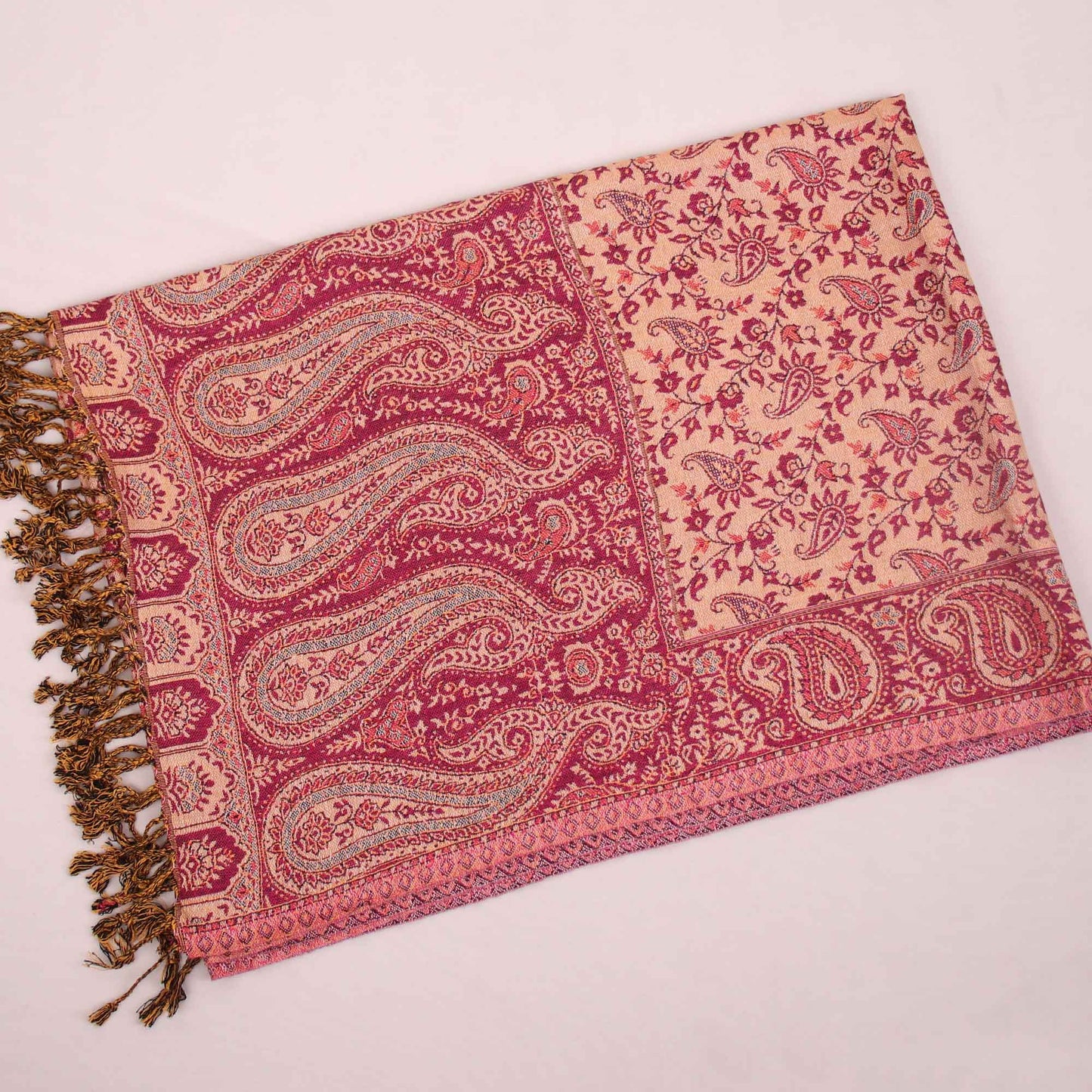 Stole,The Sultani Art Reversible Stole in Wine - Cippele Multi Store