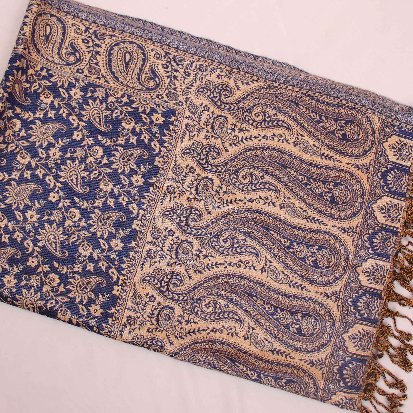 Stole,The Sultani Art Reversible Stole in Dark Blue - Cippele Multi Store