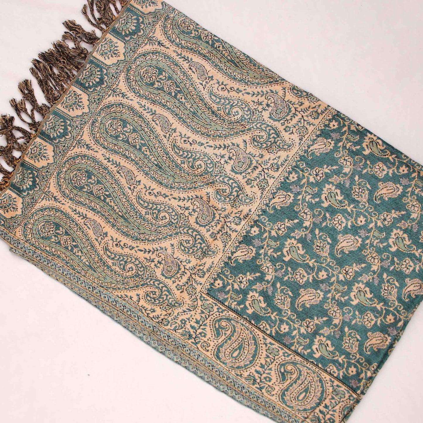 Stole,The Sultani Art Reversible Stole in Green - Cippele Multi Store
