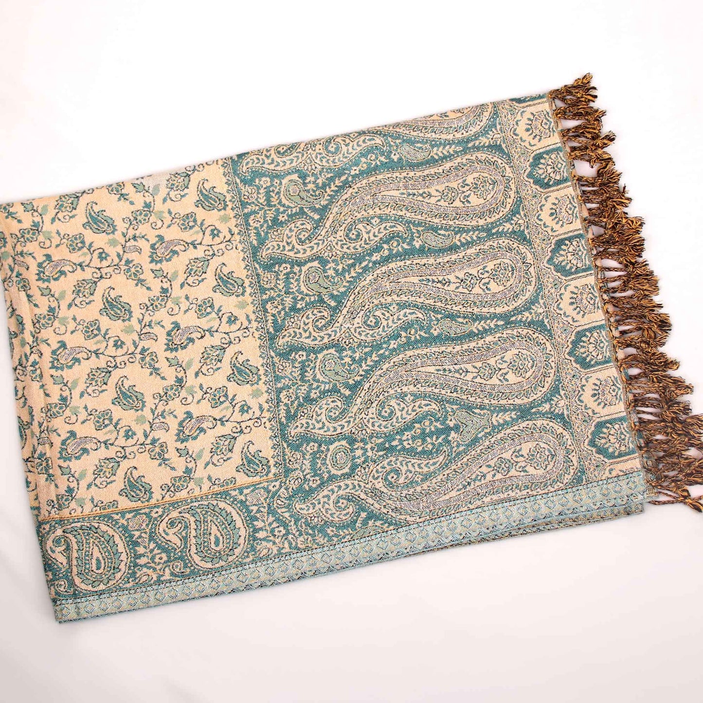 Stole,The Sultani Art Reversible Stole in Green - Cippele Multi Store