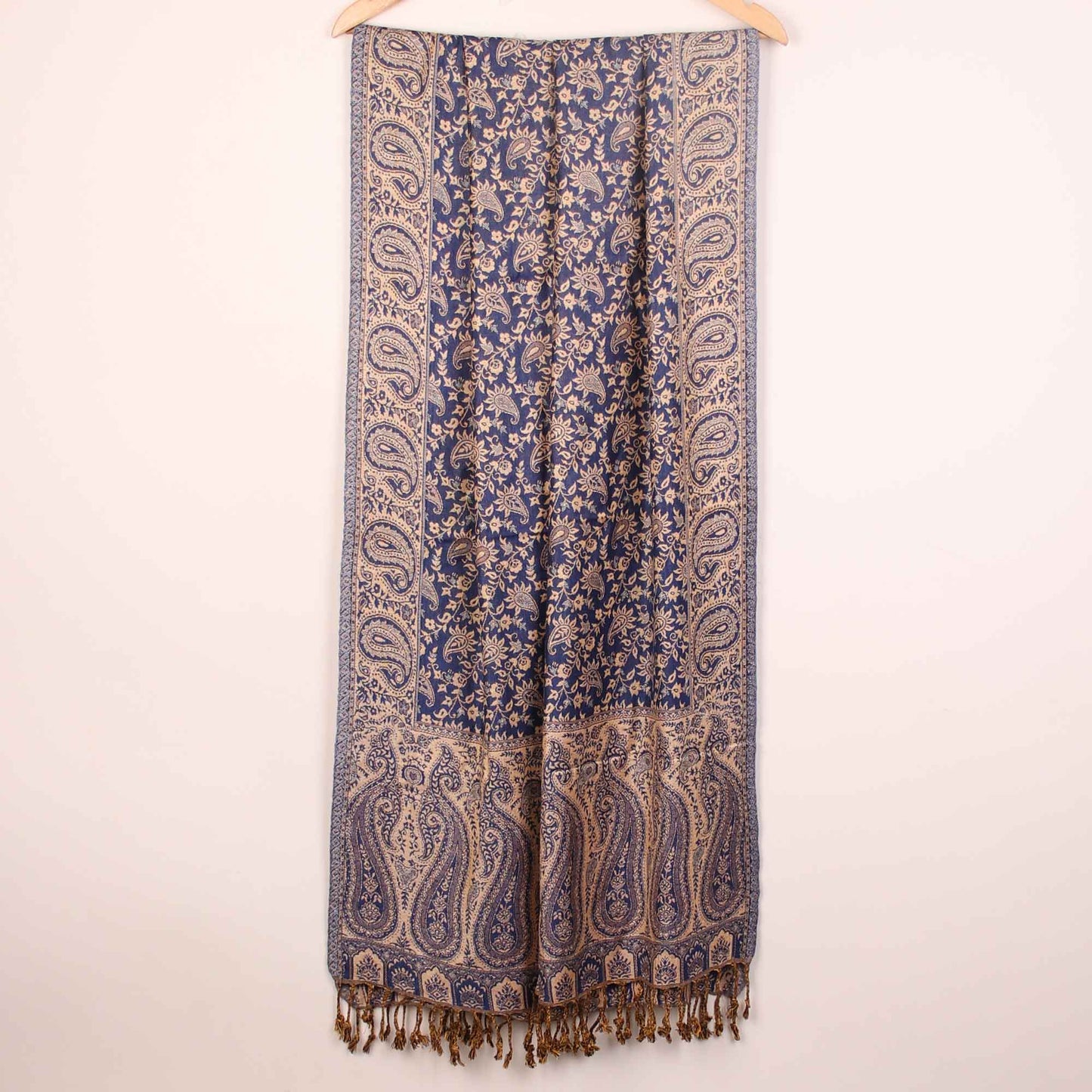 Stole,The Sultani Art Reversible Stole in Dark Blue - Cippele Multi Store