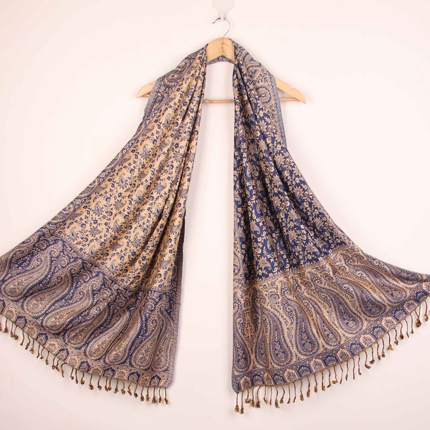 Stole,The Sultani Art Reversible Stole in Dark Blue - Cippele Multi Store
