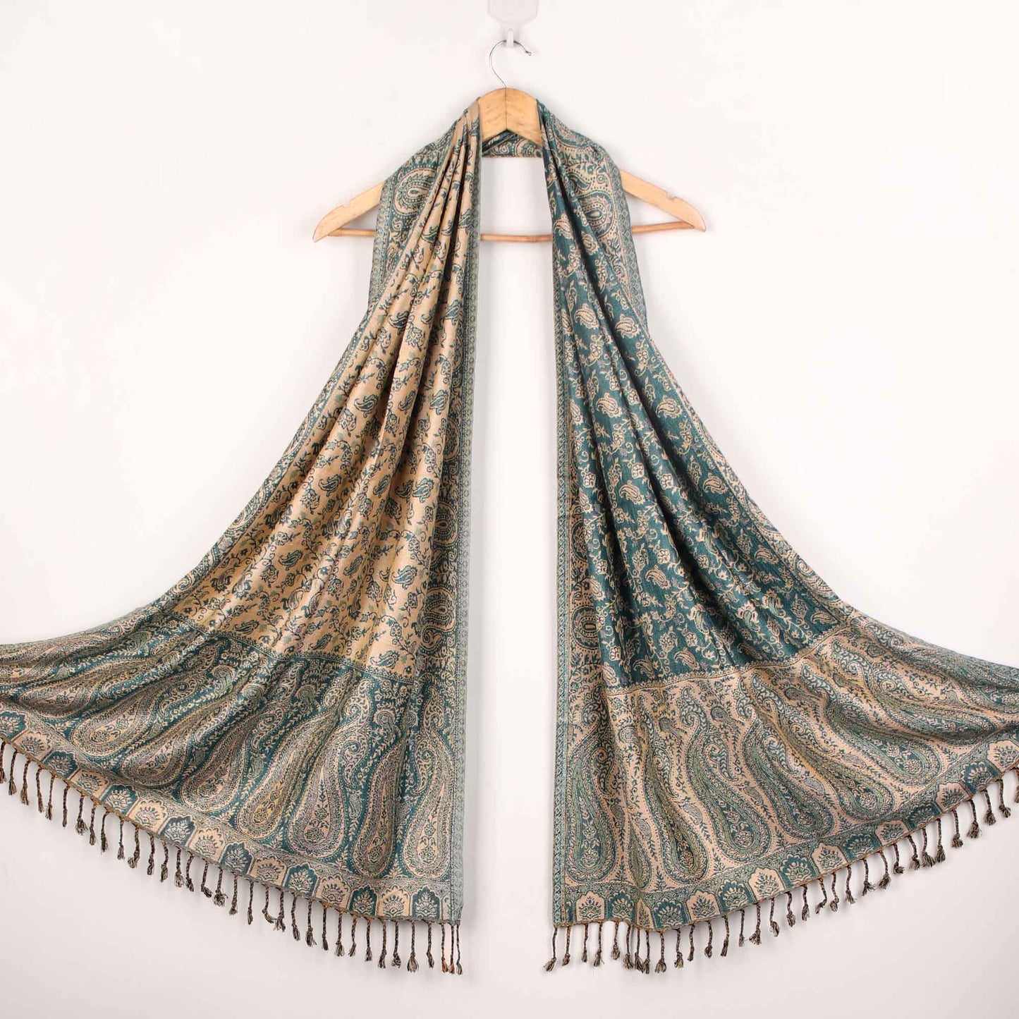 Stole,The Sultani Art Reversible Stole in Green - Cippele Multi Store