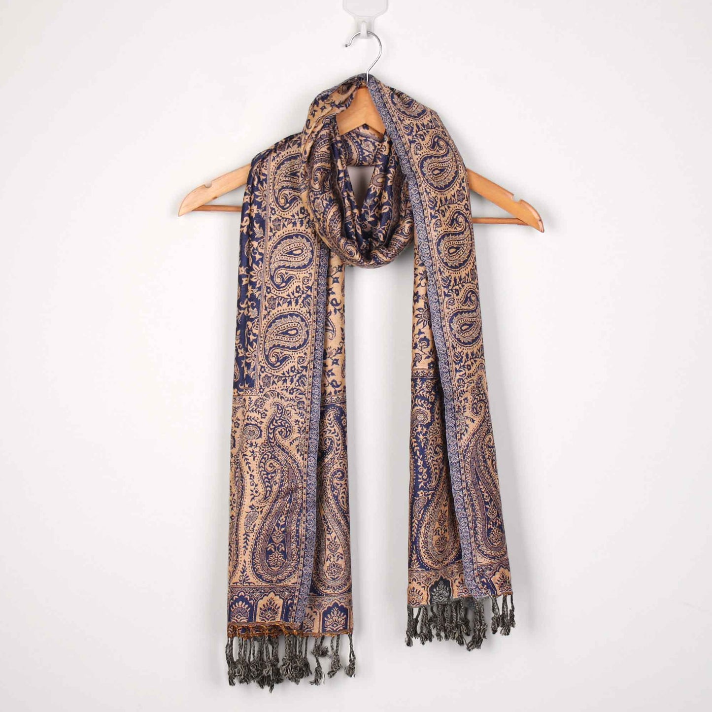 Stole,The Sultani Art Reversible Stole in Dark Blue - Cippele Multi Store