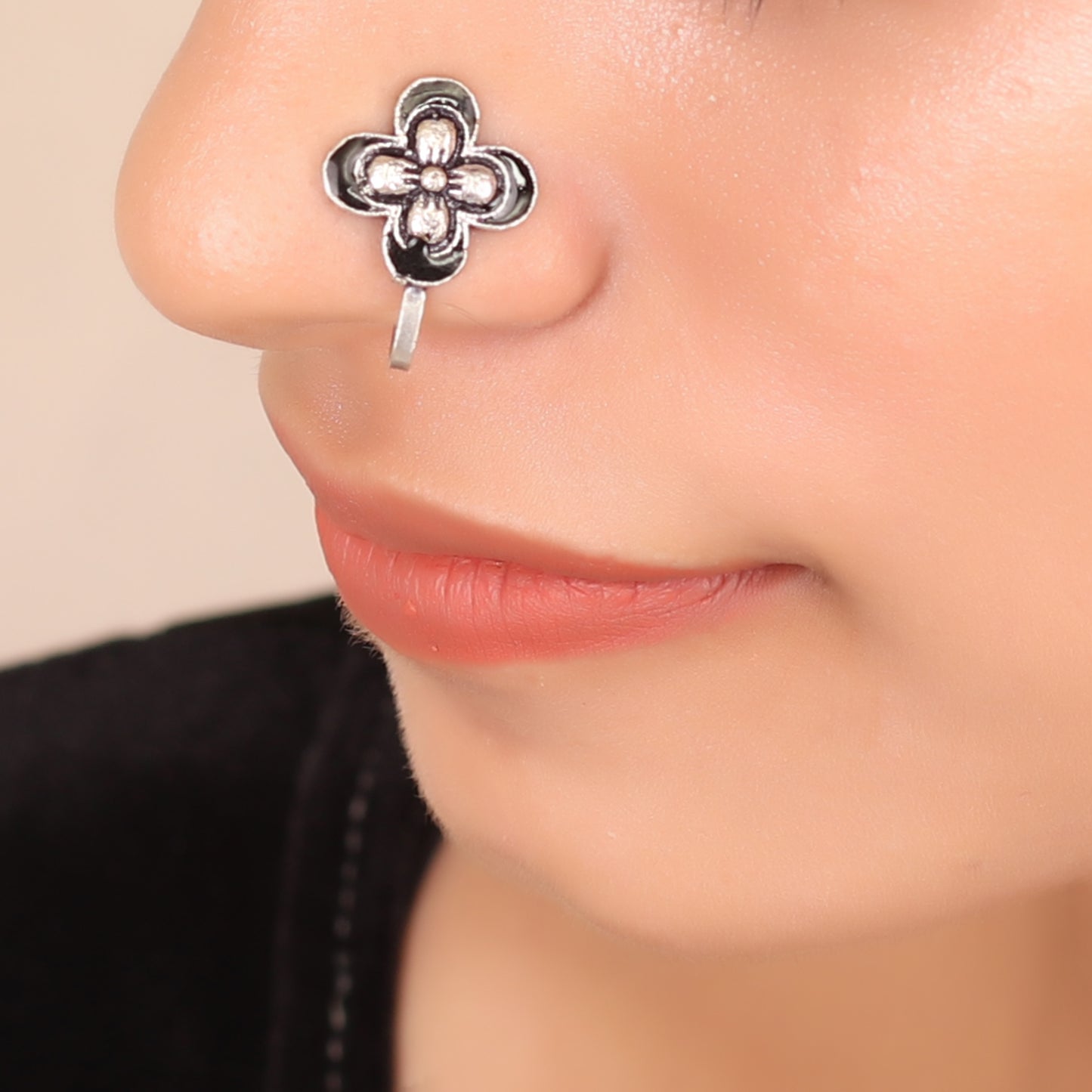 The Butterfly Nose Pin in Black