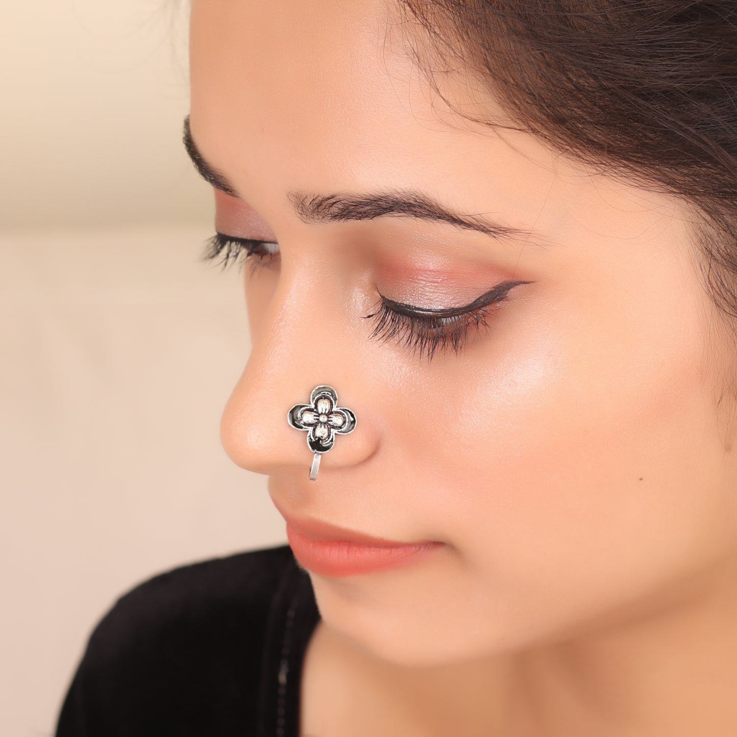 The Butterfly Nose Pin in Black