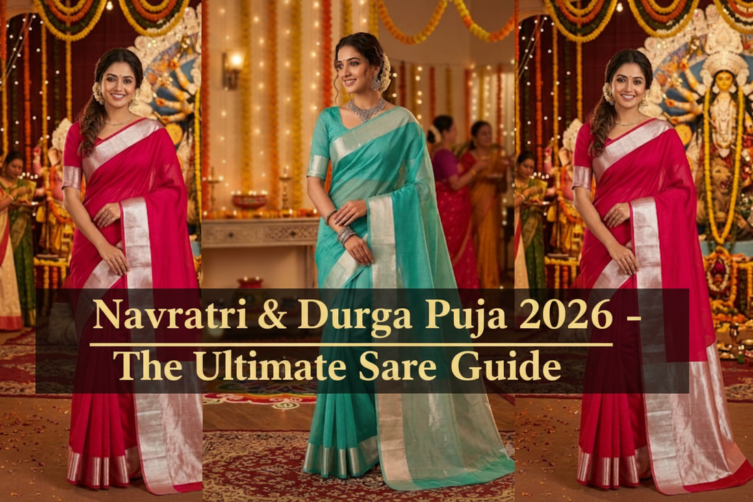 Navratri & Durga Puja 2026: The Ultimate Saree Guide for Every Festive Day