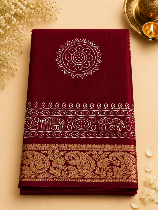 Rajsi Bandhani Silk Saree with Designer Blouse