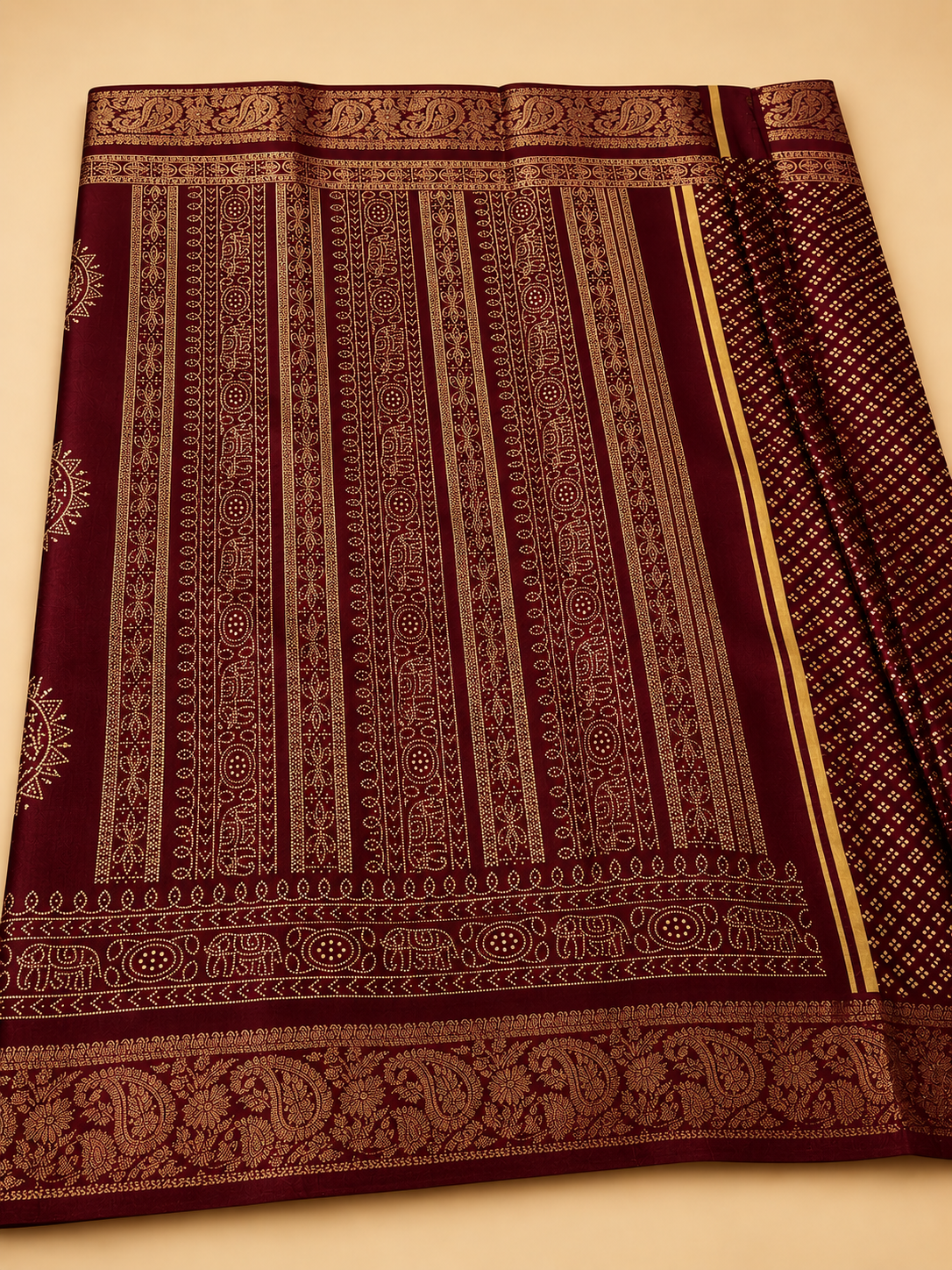 Rajsi Bandhani Silk Saree with Designer Blouse